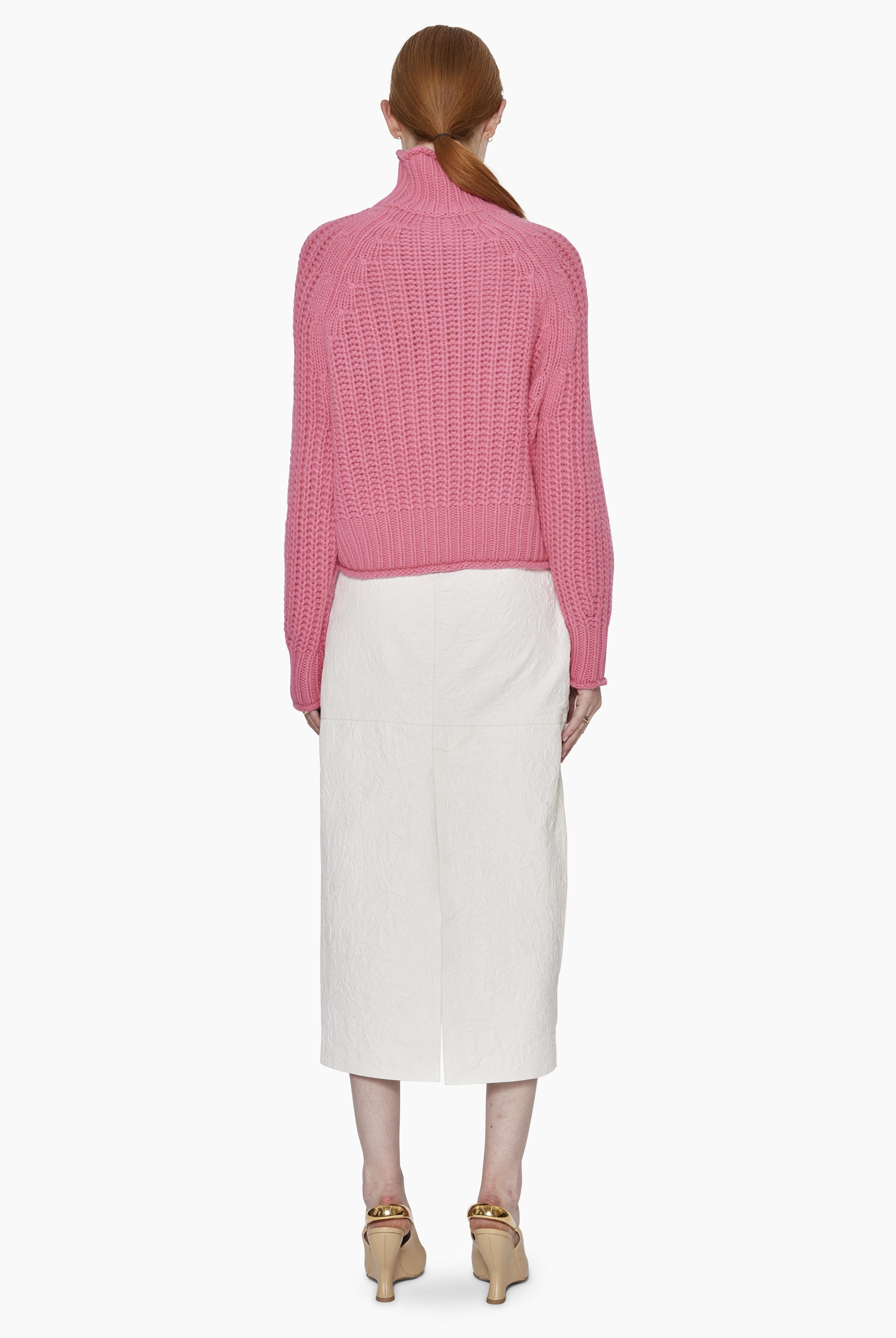 Ellis cashmere Sweater - Tea Rose – back view