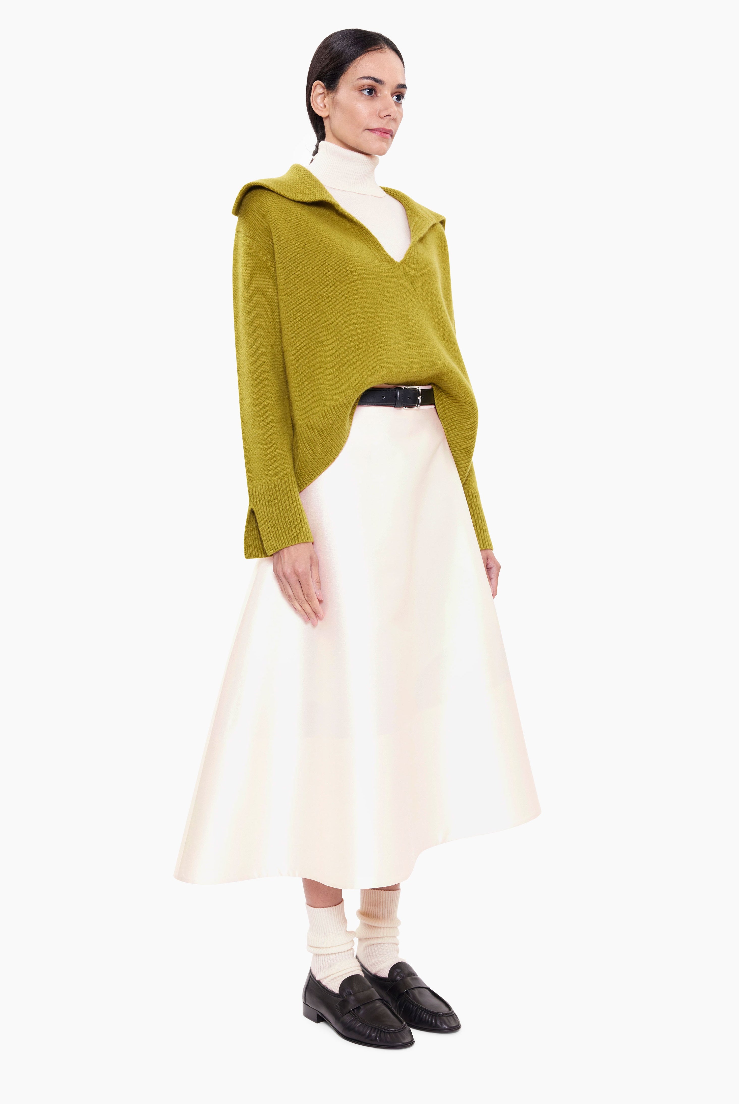 Cortina cashmere Sweater - Juniper – side view