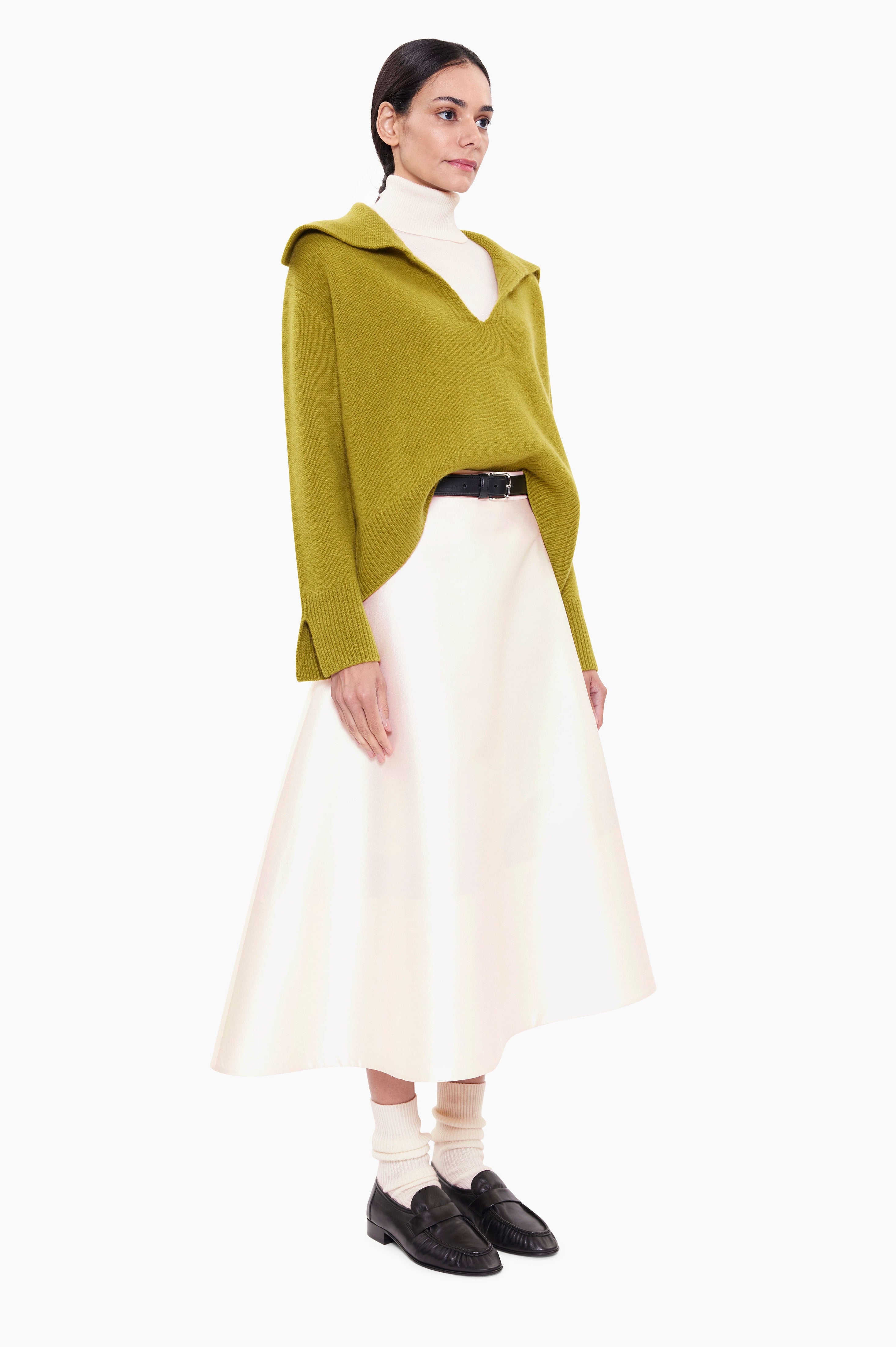 Cortina cashmere Sweater - Juniper – side view