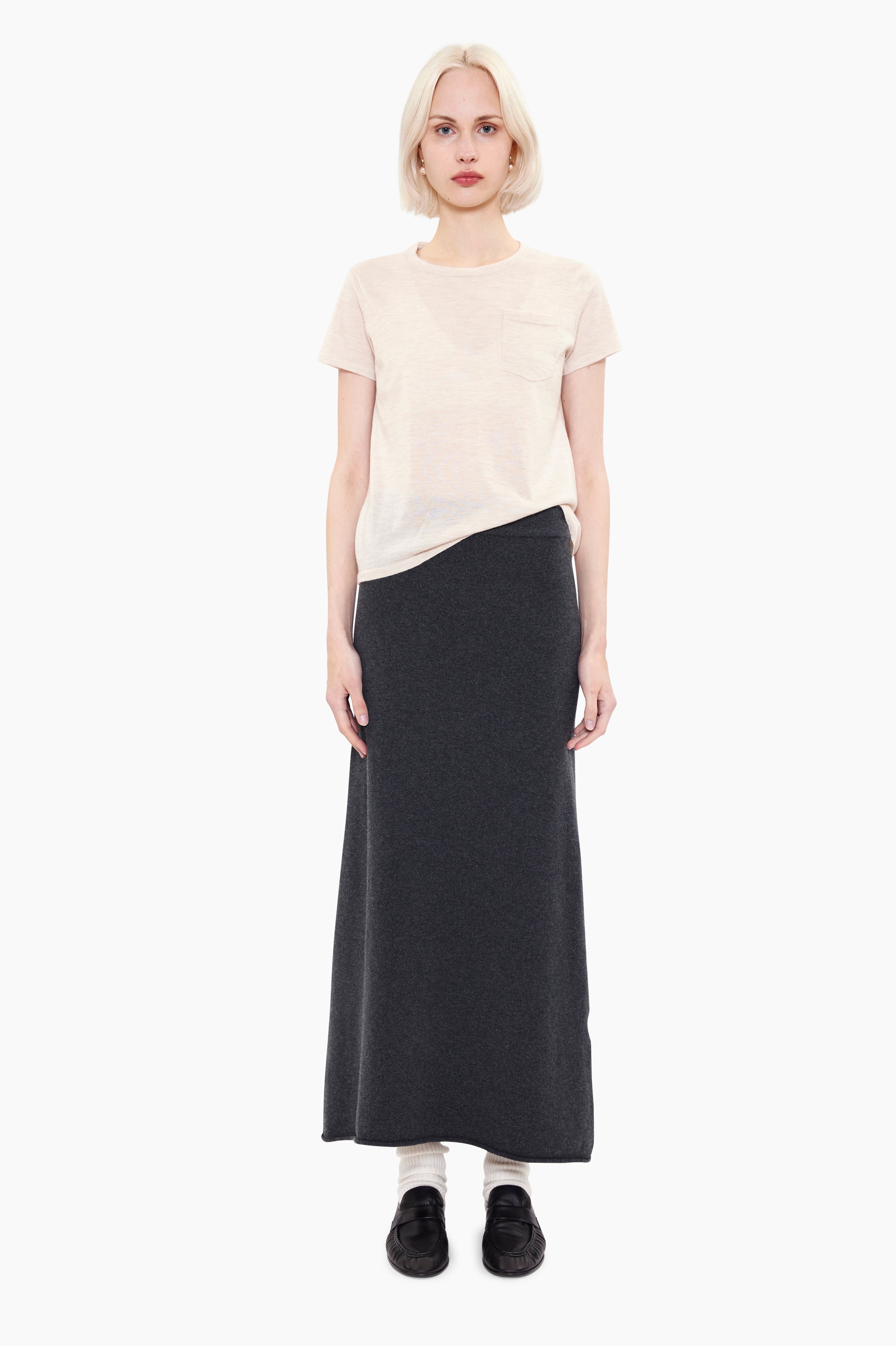 Shia T-cashmere Shirt - Sandstone – front view