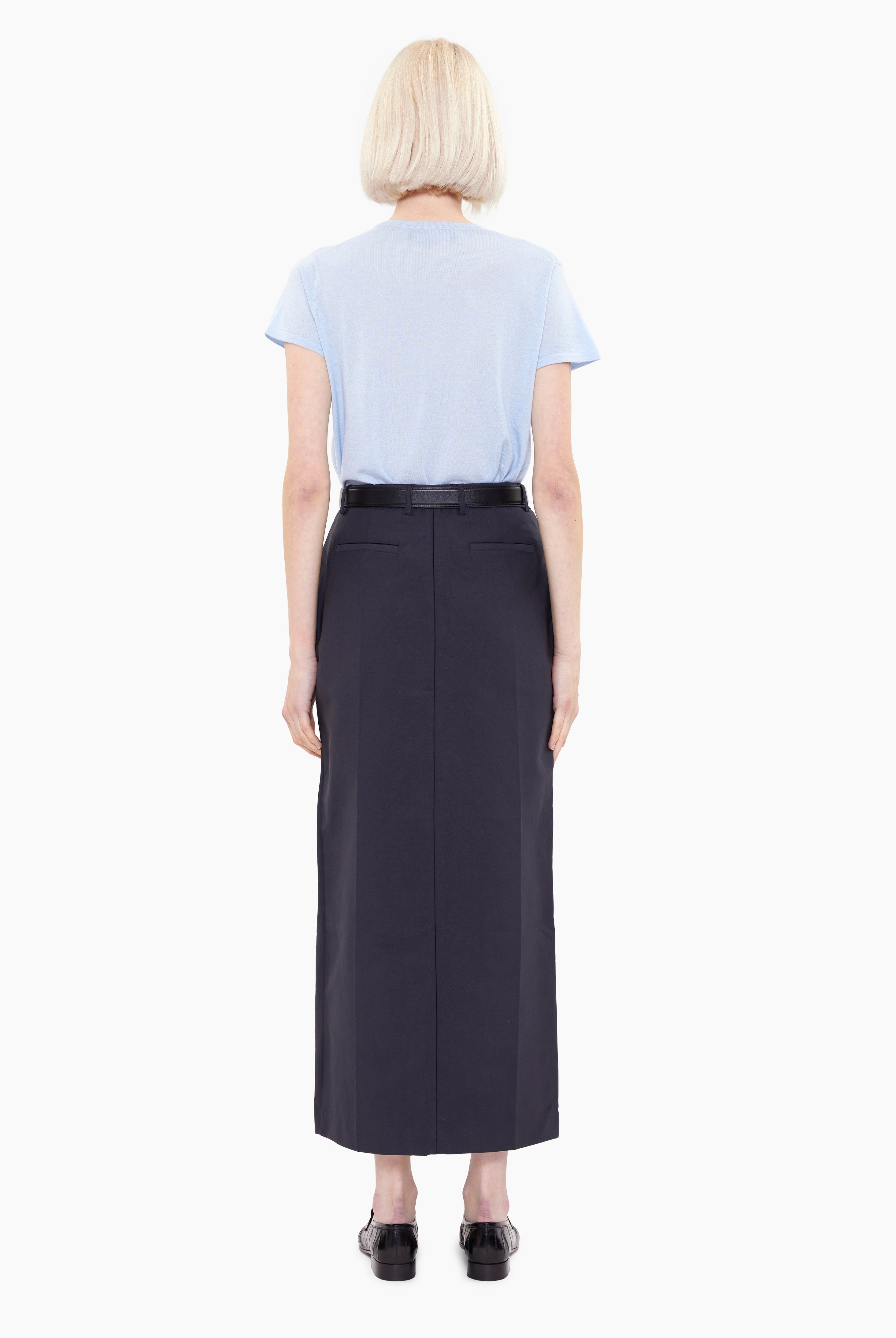 Shia T-cashmere Shirt - Sky Blue – back view