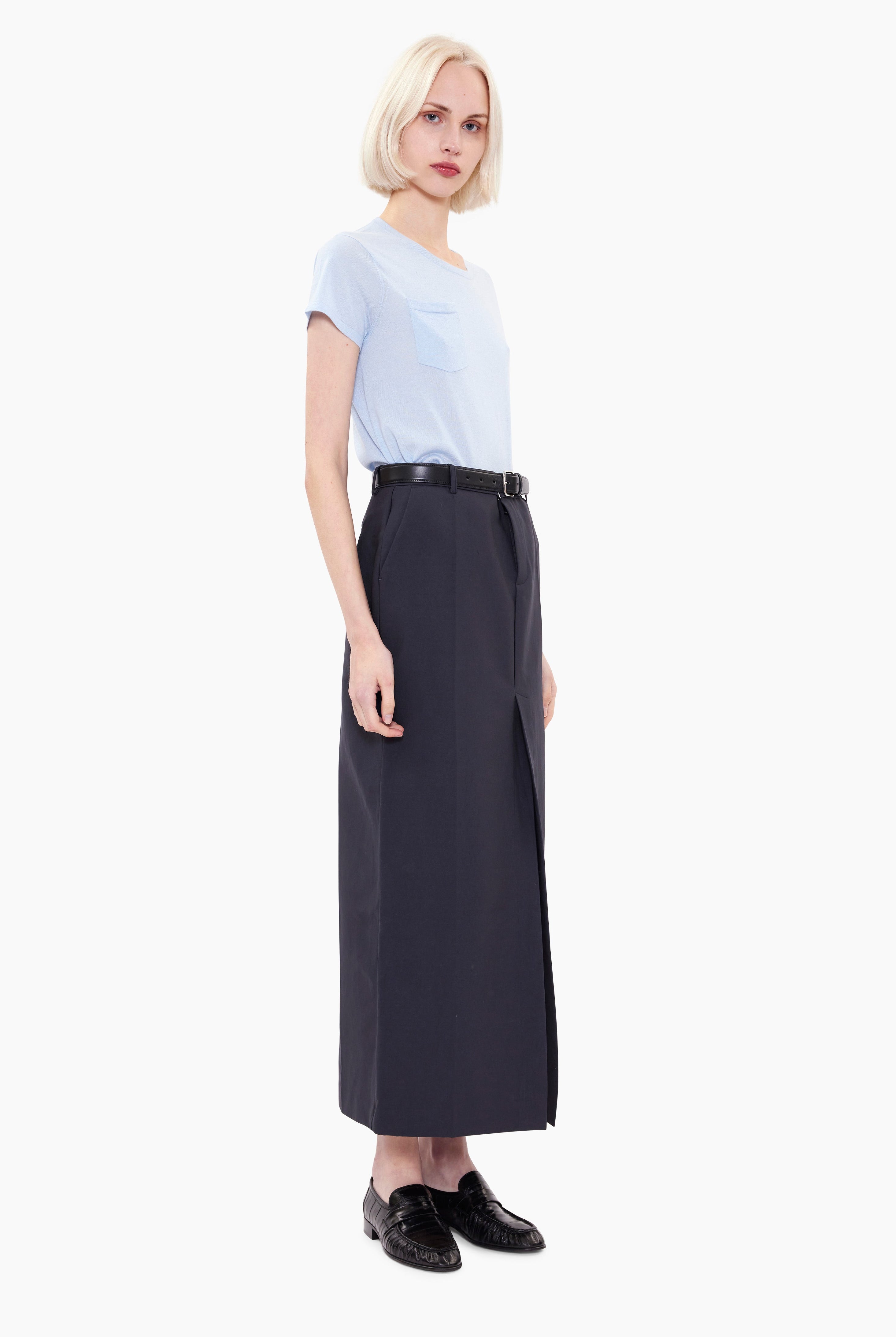 Shia T-cashmere Shirt - Sky Blue – side view