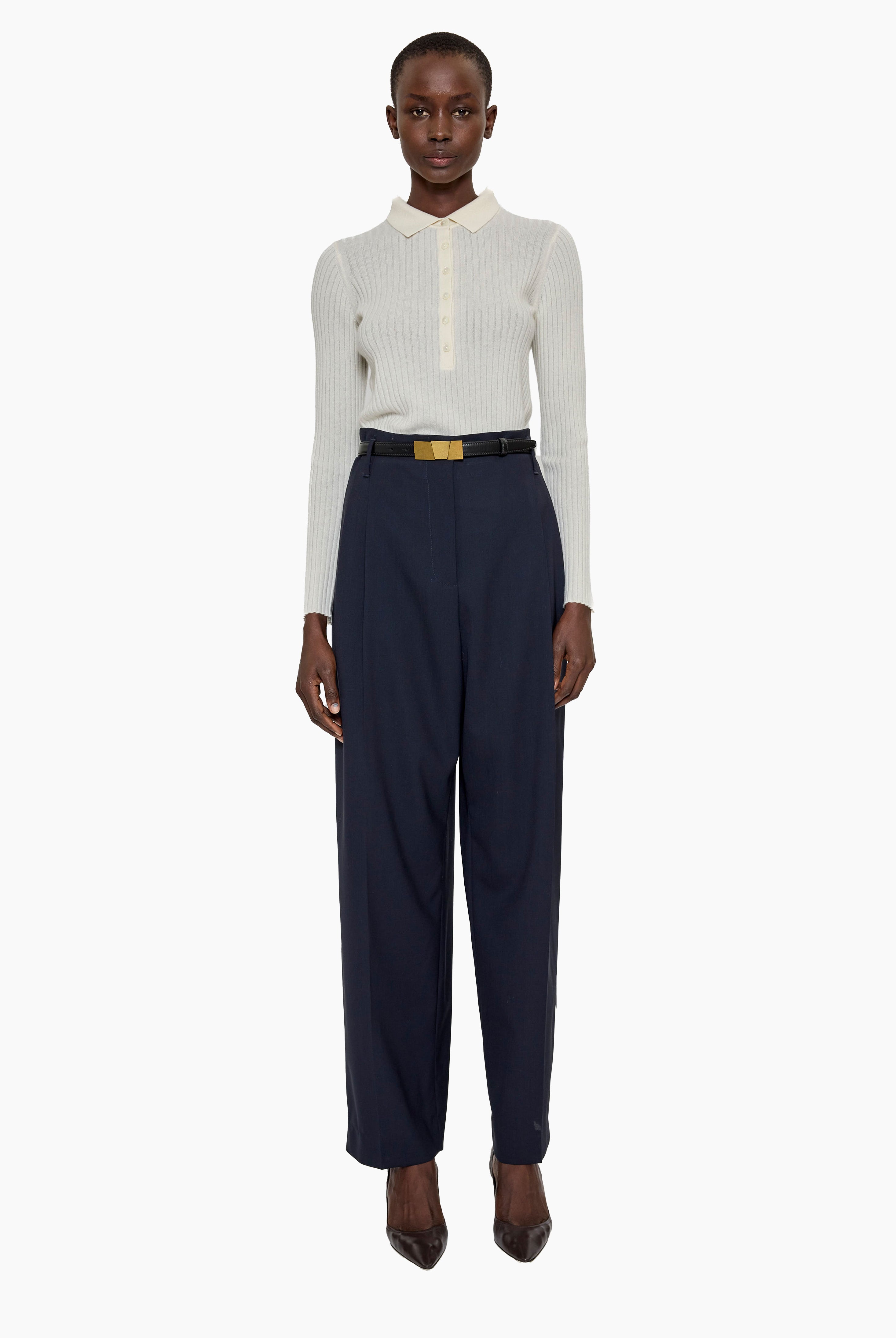 Mable cashmere Sweater - Ivory – front view