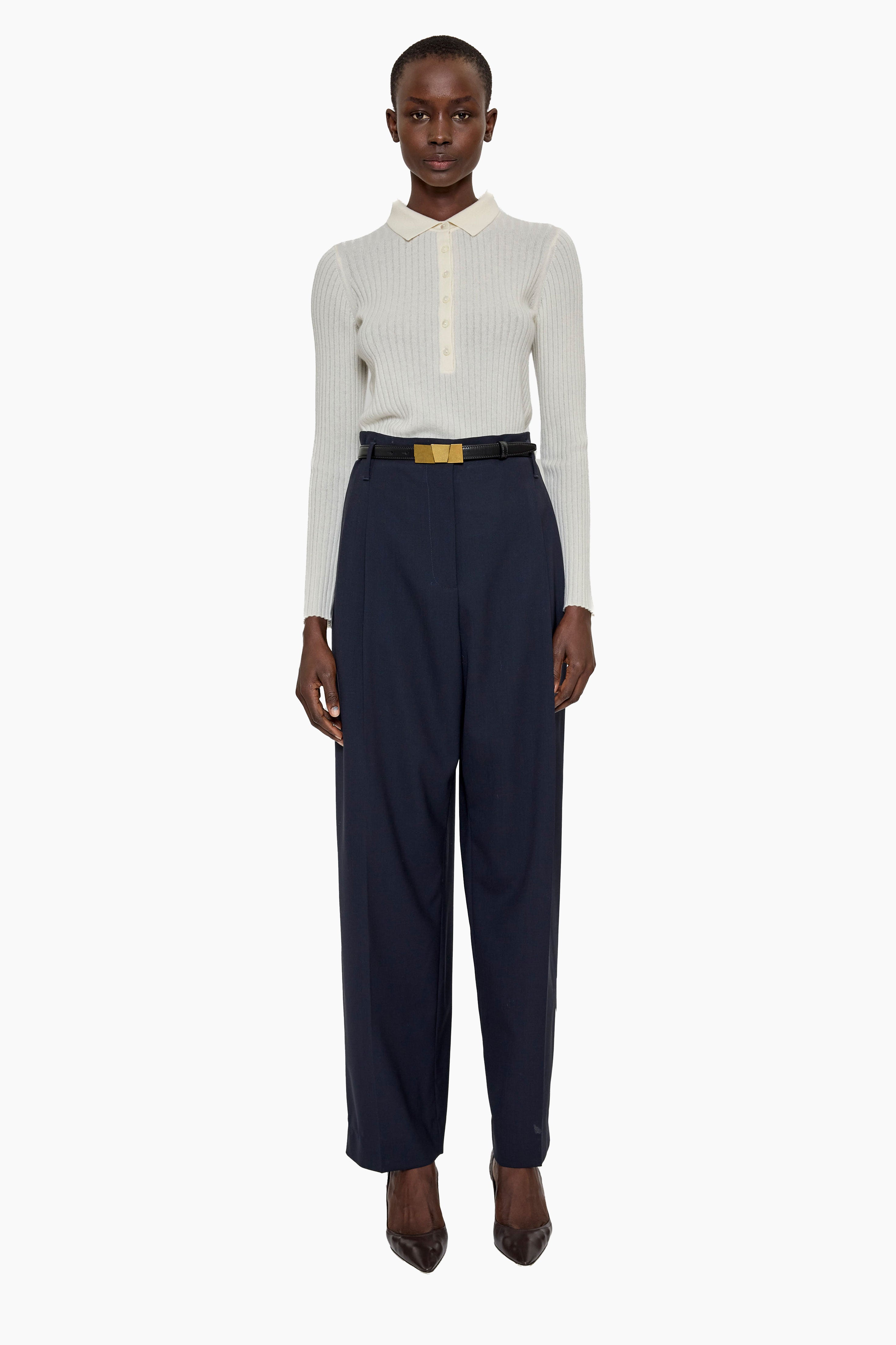 Mable cashmere Sweater - Ivory – front view
