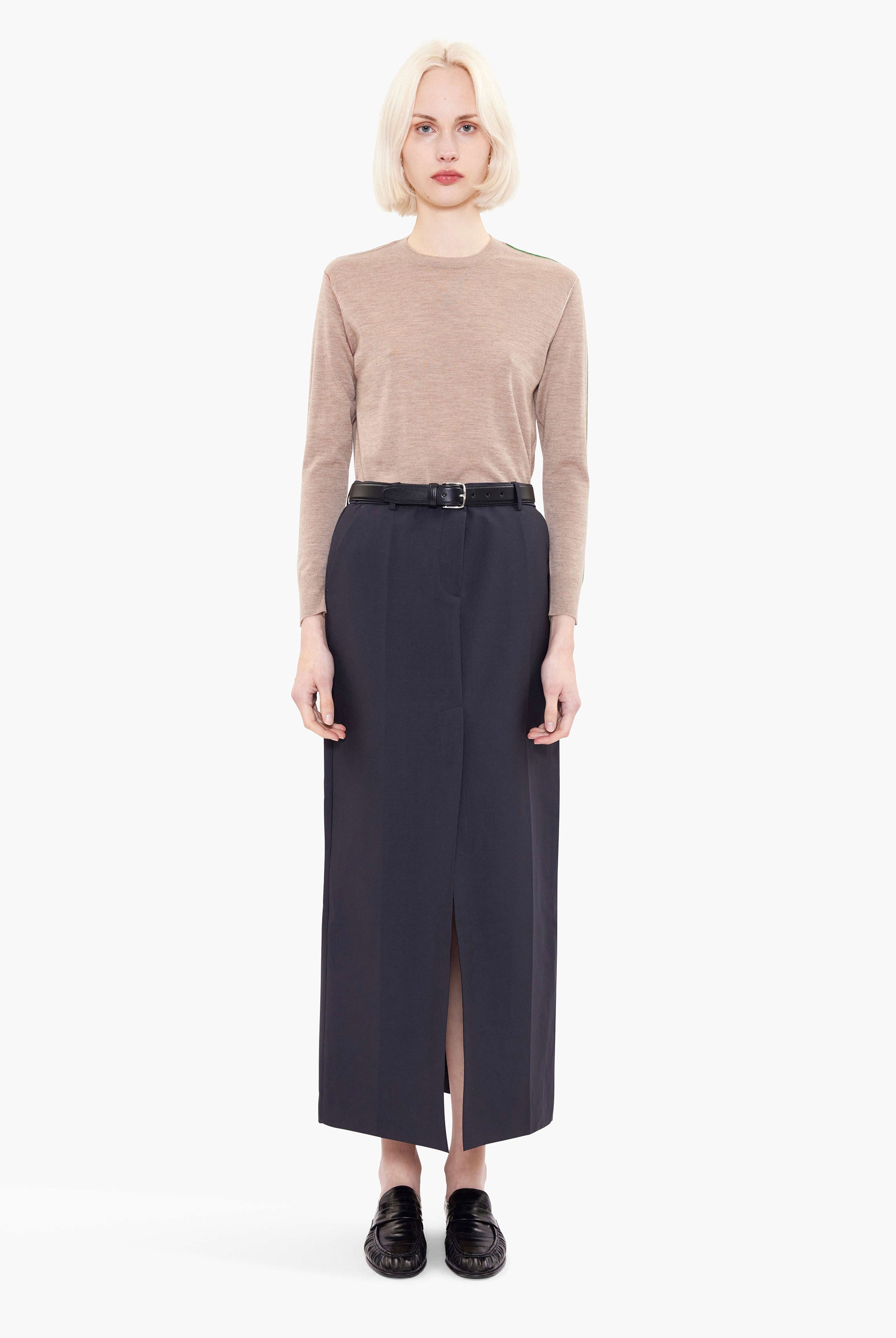 Dolores cashmere Sweater - Mink – front view