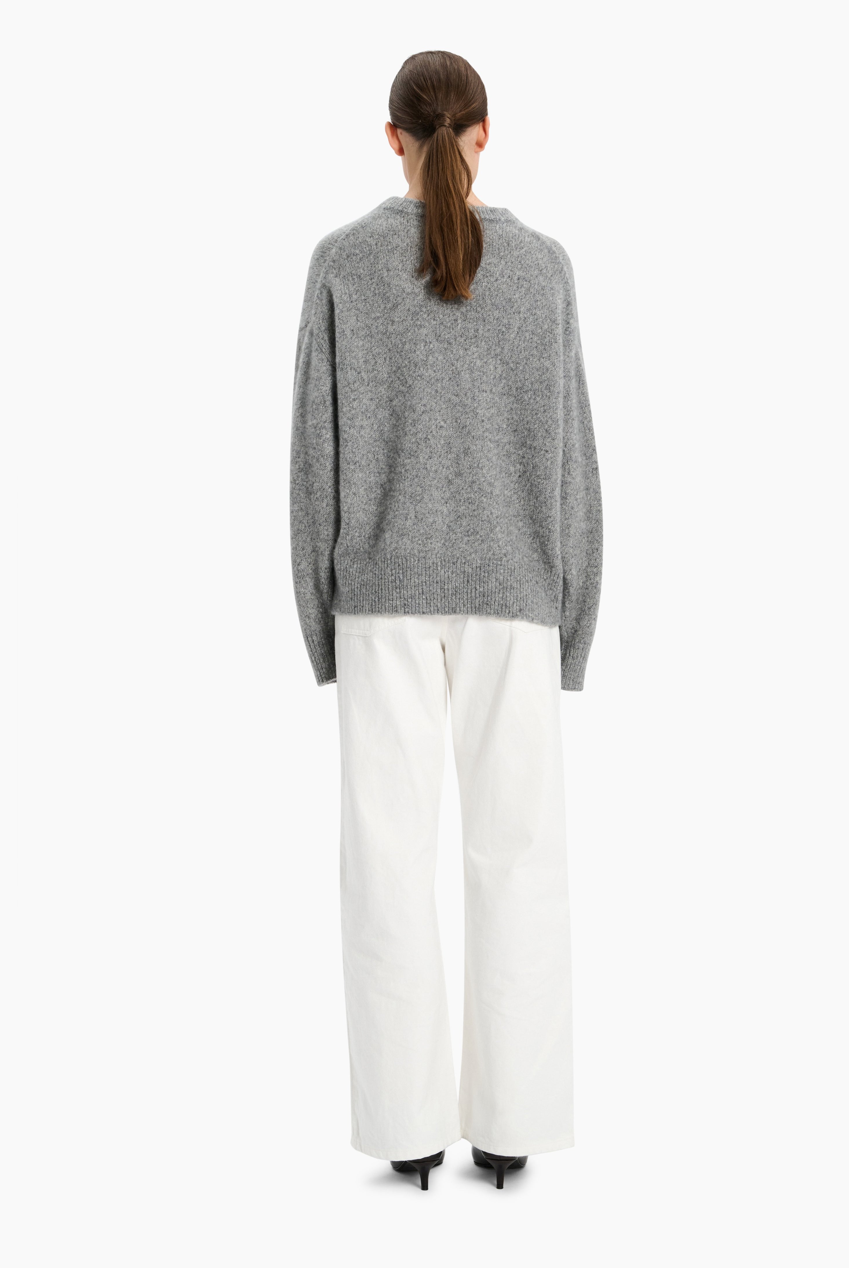 Milan cashmere Sweater - Cloudy – back view