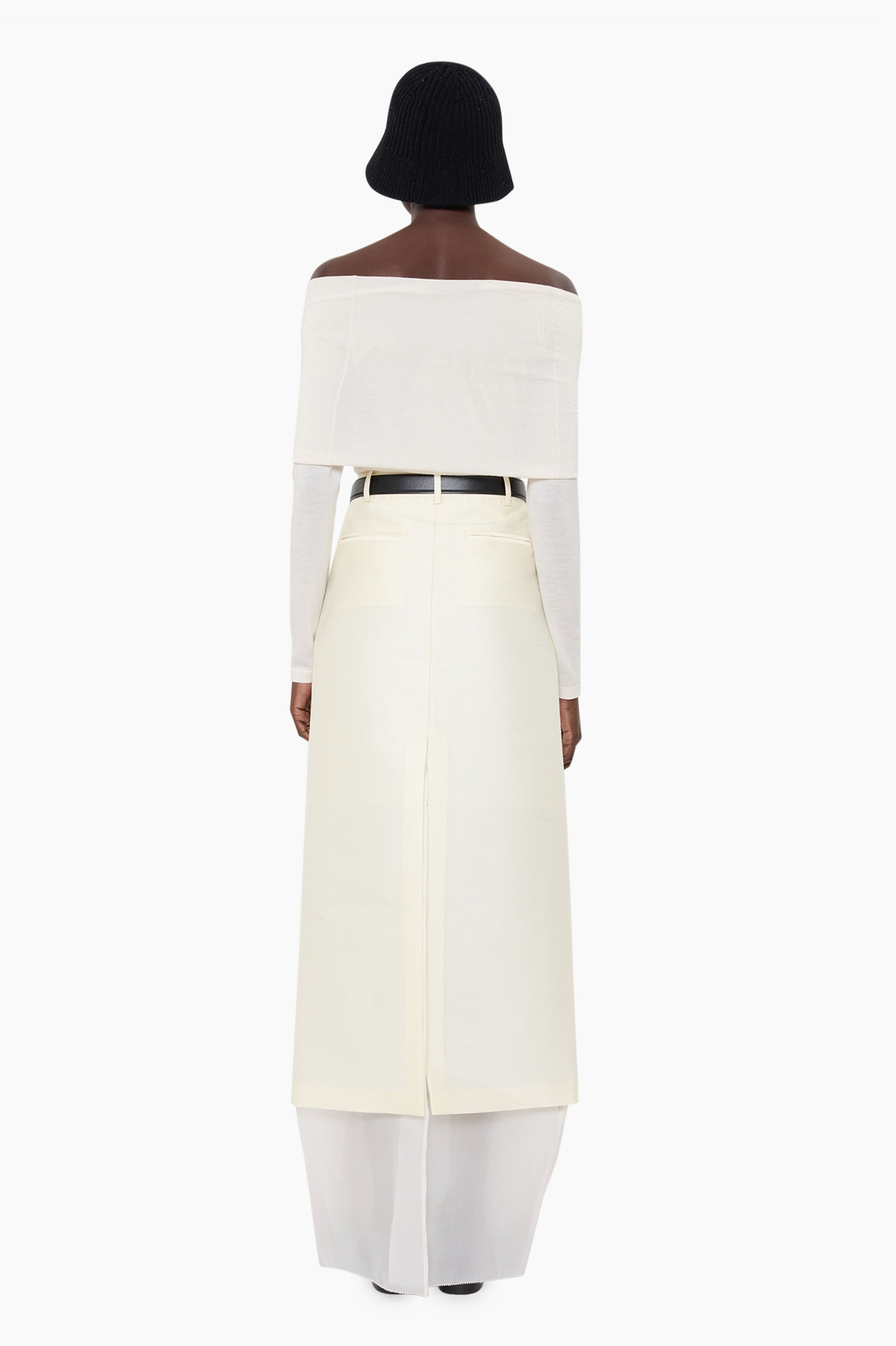 Lori cashmere Sweater - Ivory – back view