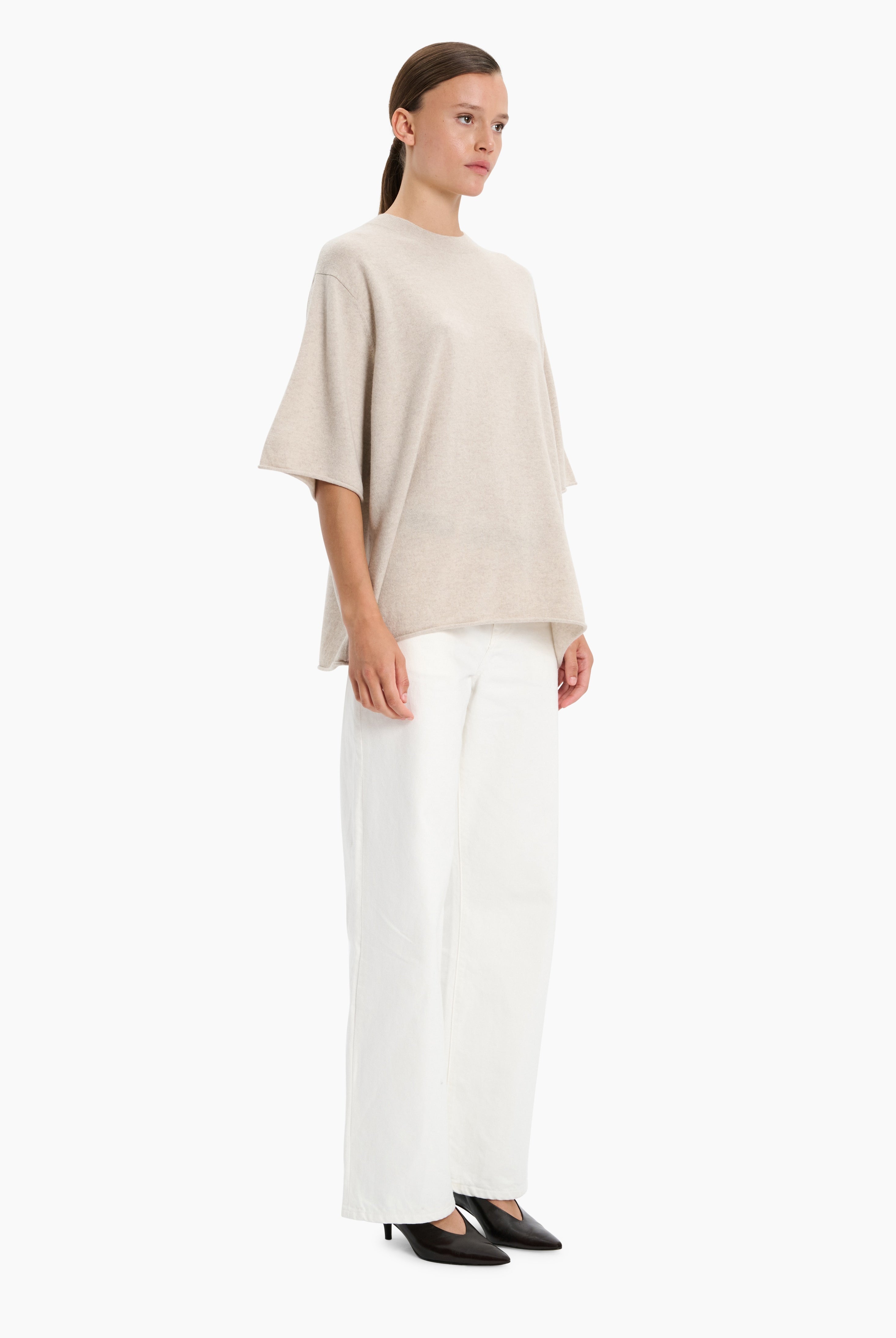 Hackney cashmere Sweater - Chai – side view