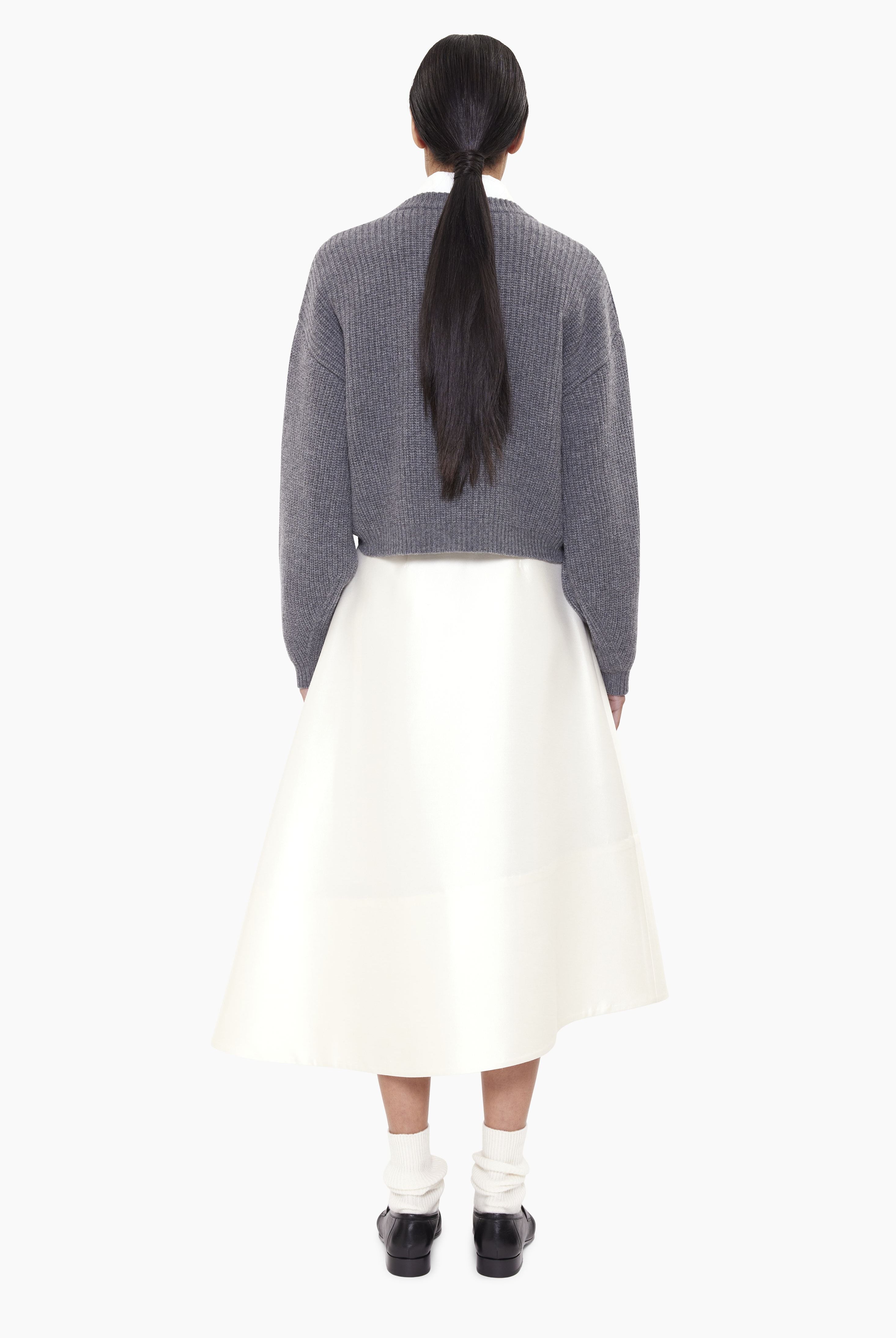 Eaton cashmere Sweater - Granite Marl – back view