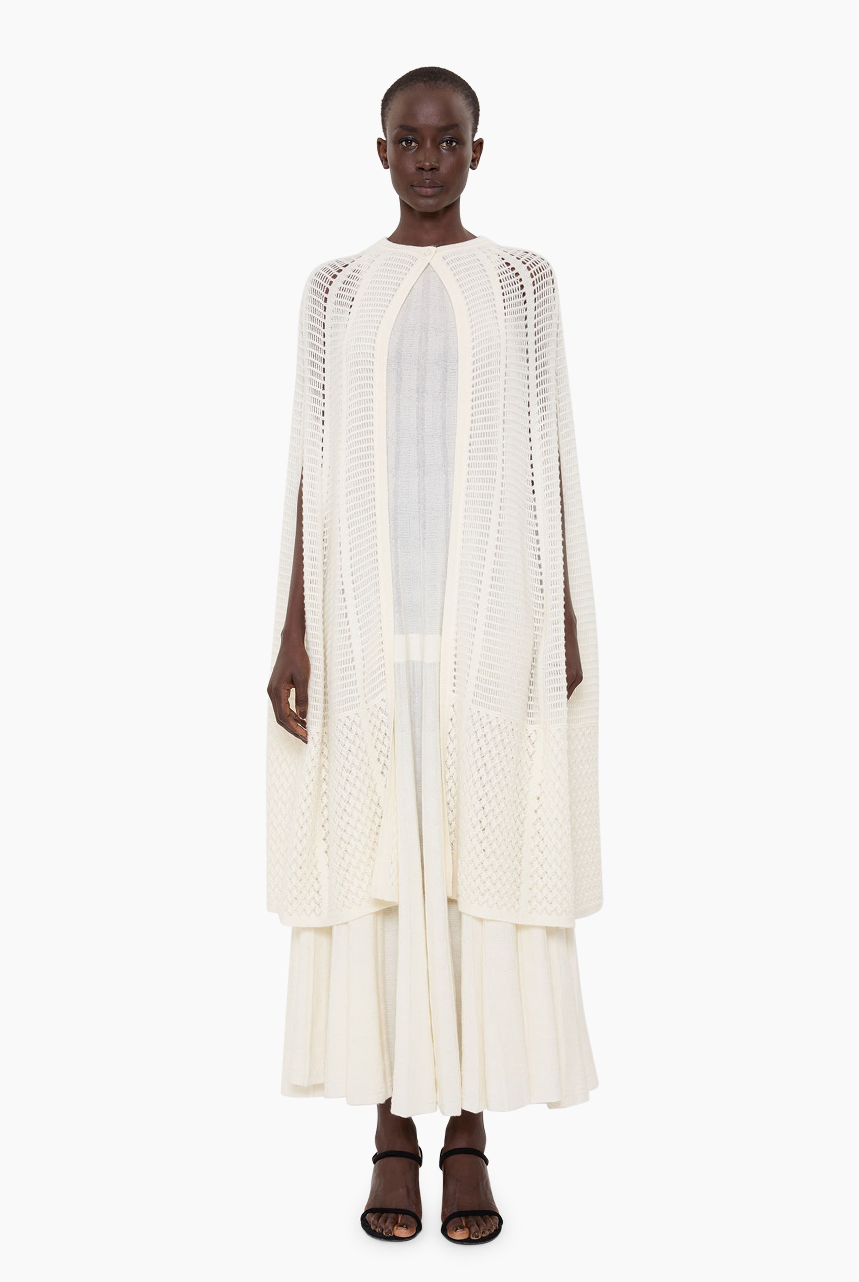 Arwen cashmere Cardigan - Ivory – front view
