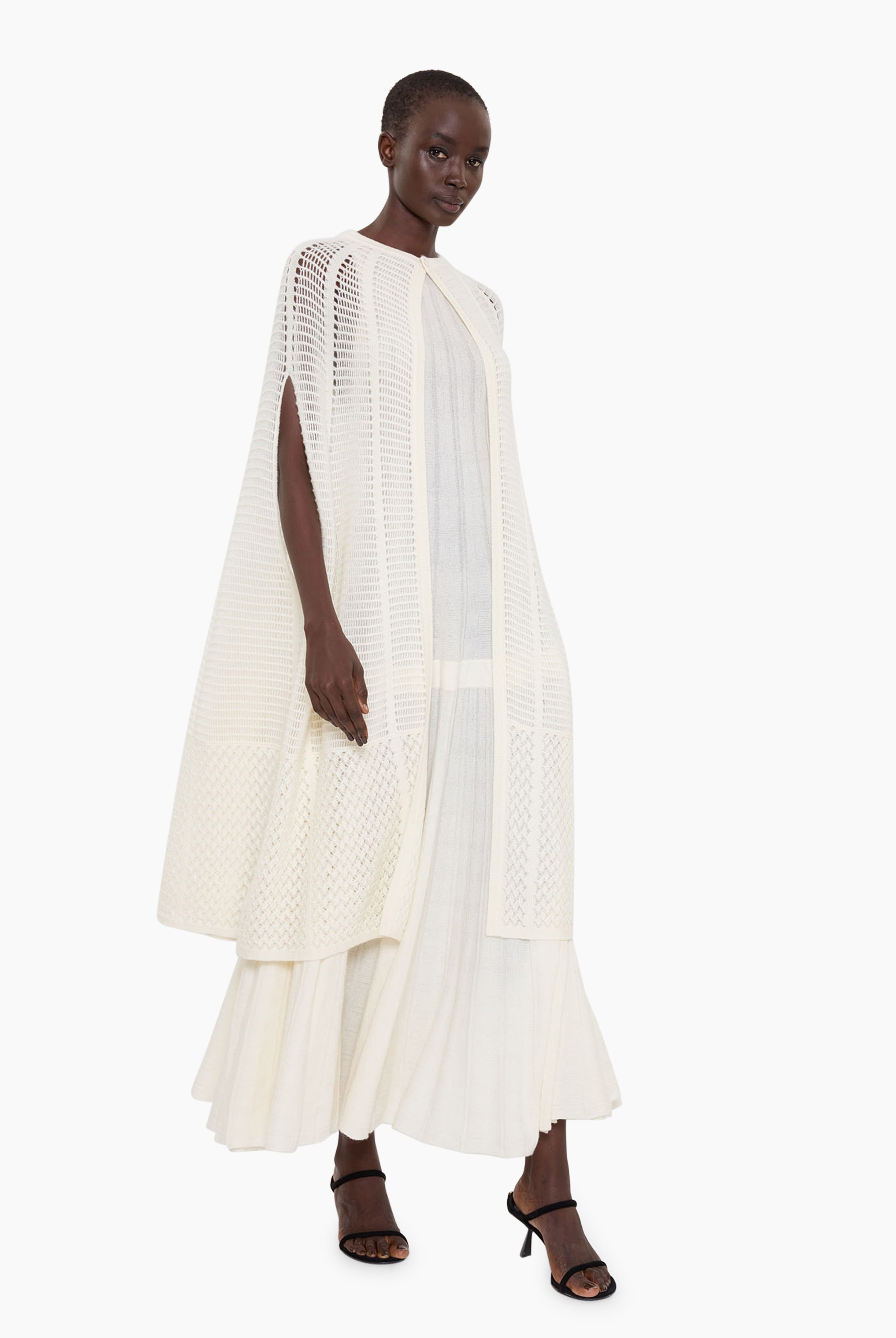 Arwen cashmere Cardigan - Ivory – side view