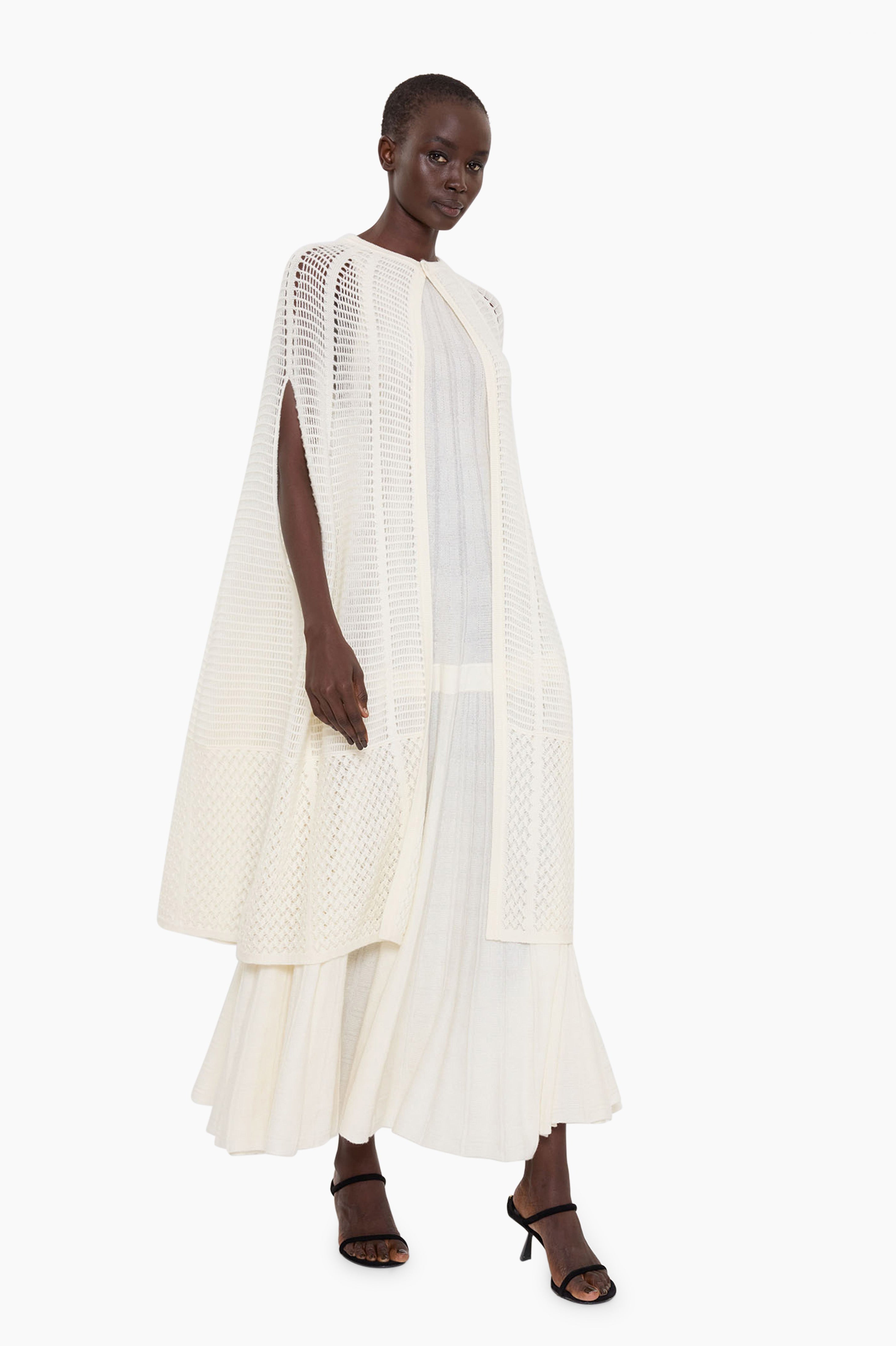 Arwen cashmere Cardigan - Ivory – side view