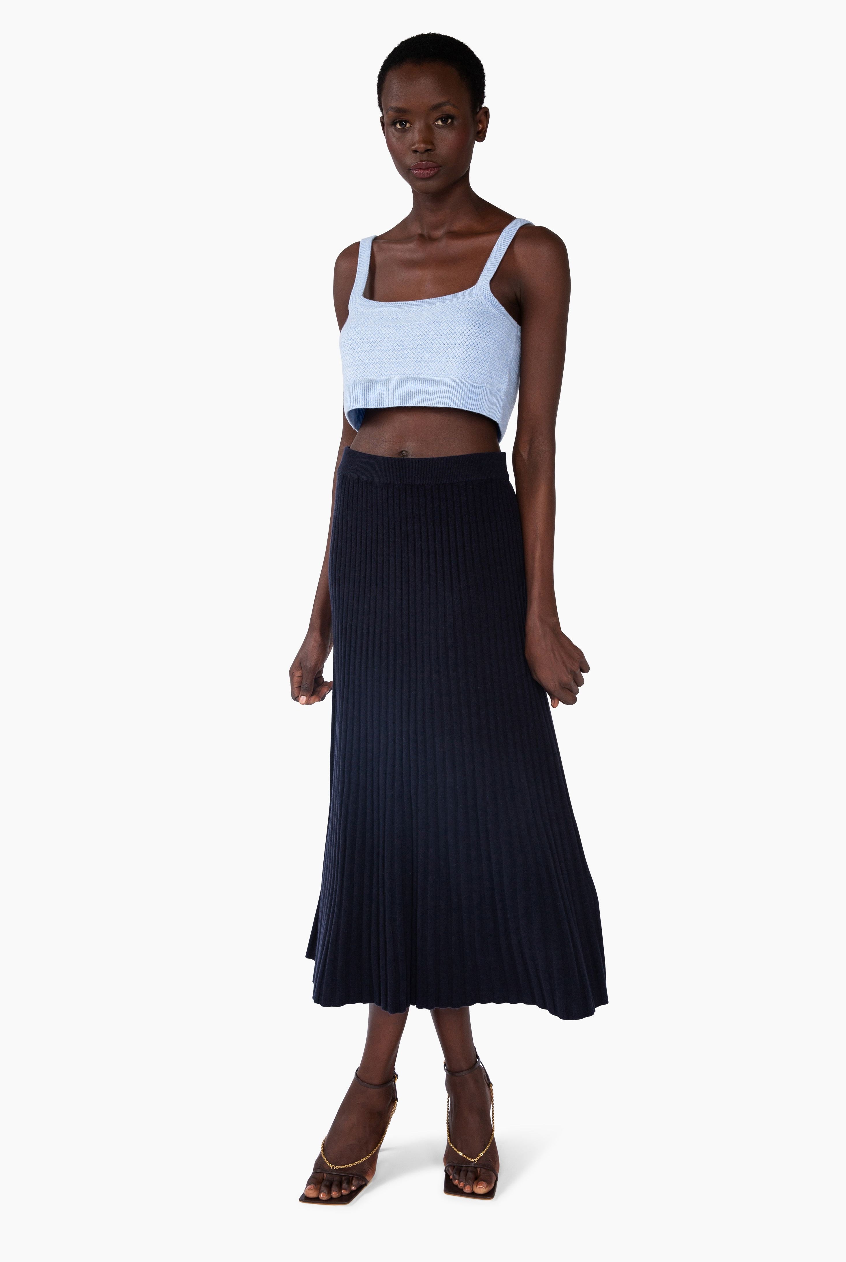 Raelyn cashmere Skirt - Navy – side view