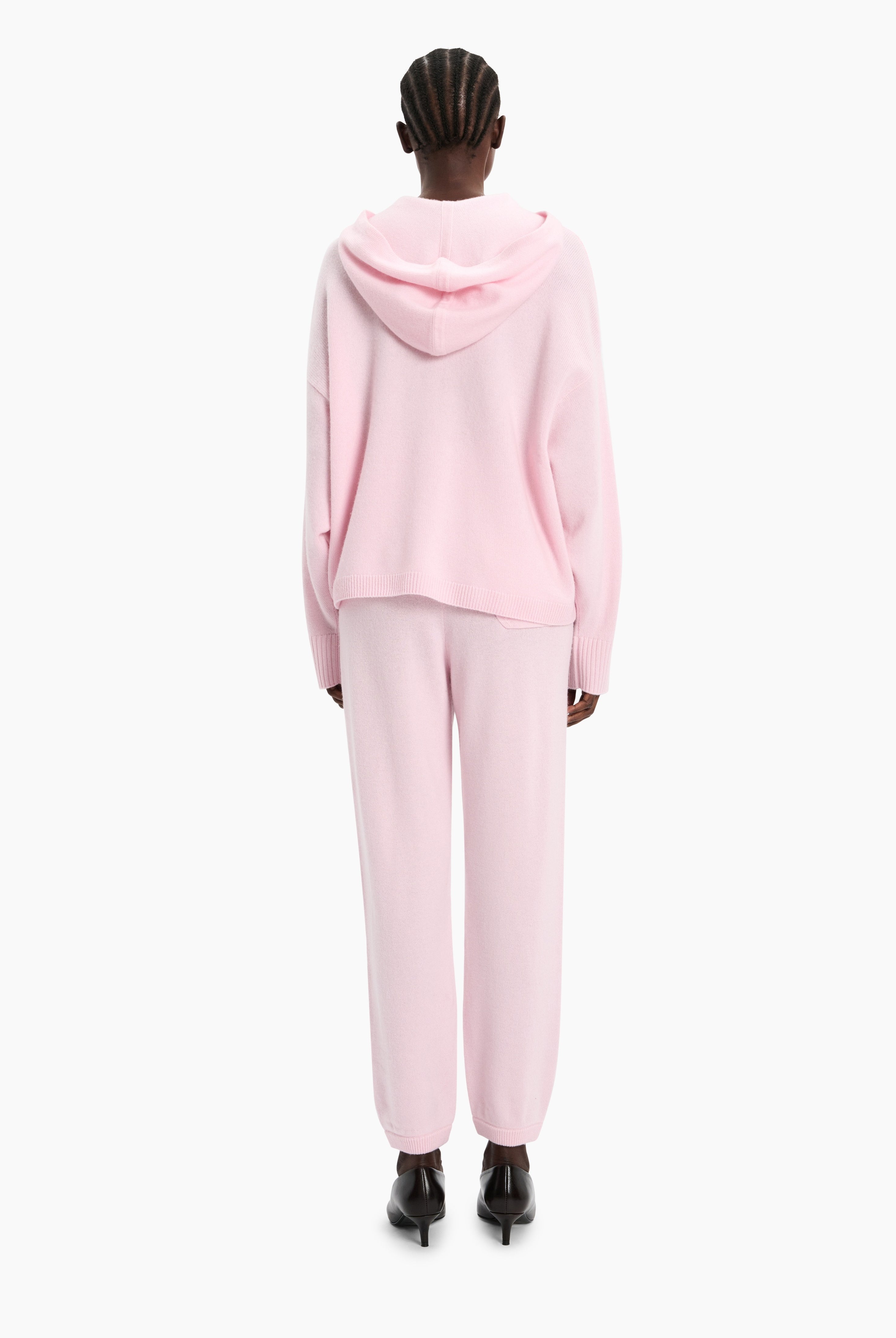 Eloise cashmere Trousers - English Rose – back view