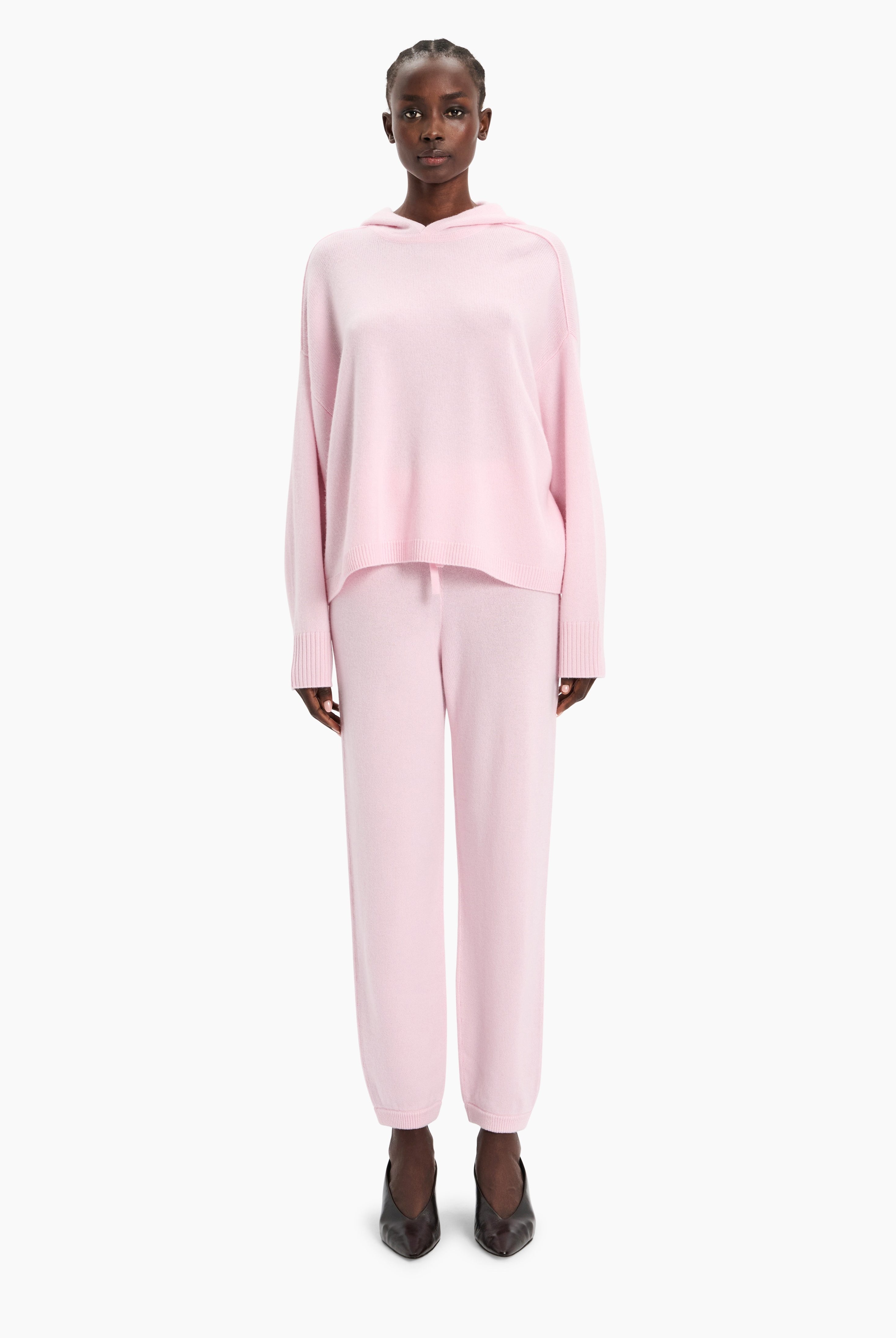 Eloise cashmere Trousers - English Rose – front view