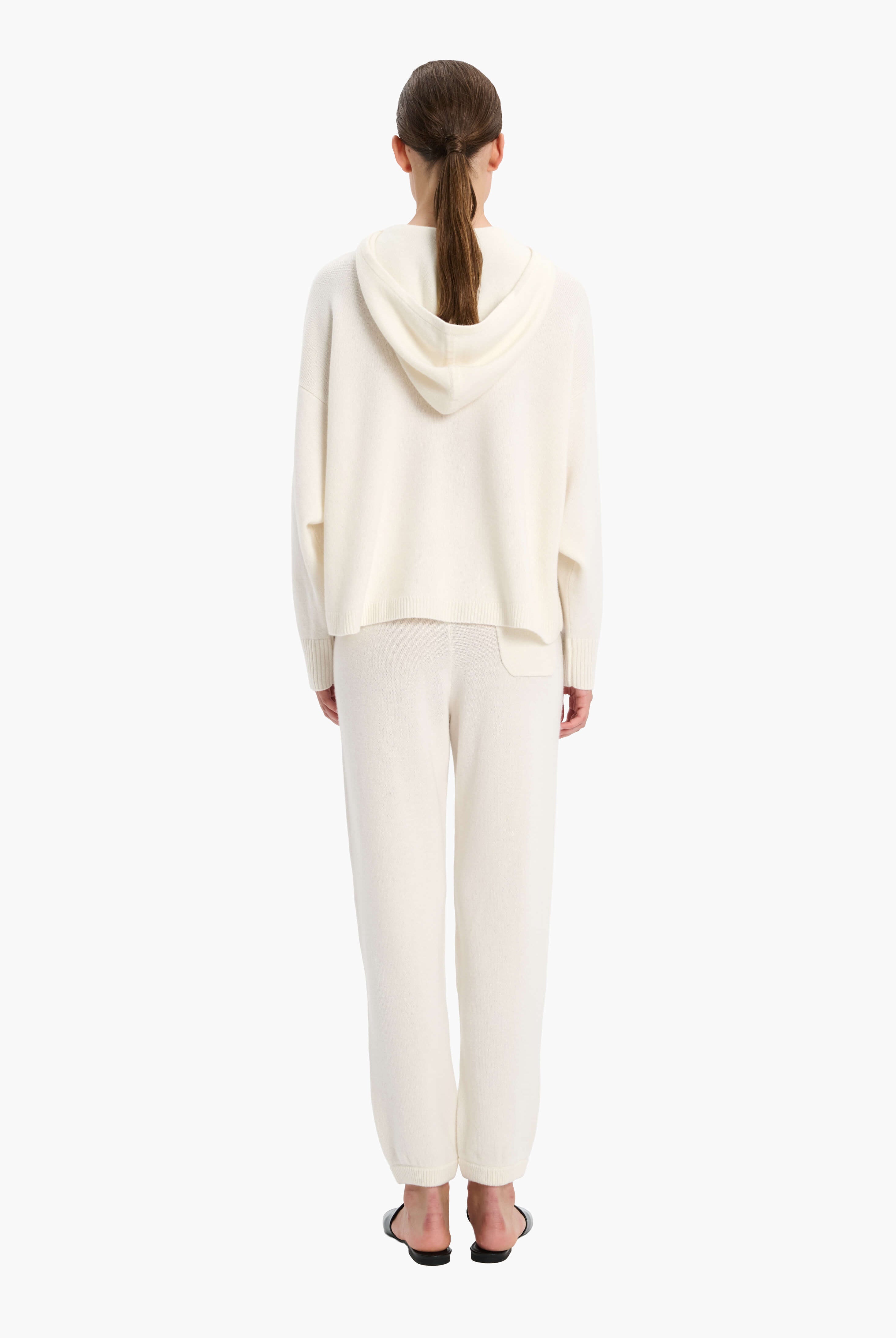 Eloise cashmere Trousers - Ivory – back view