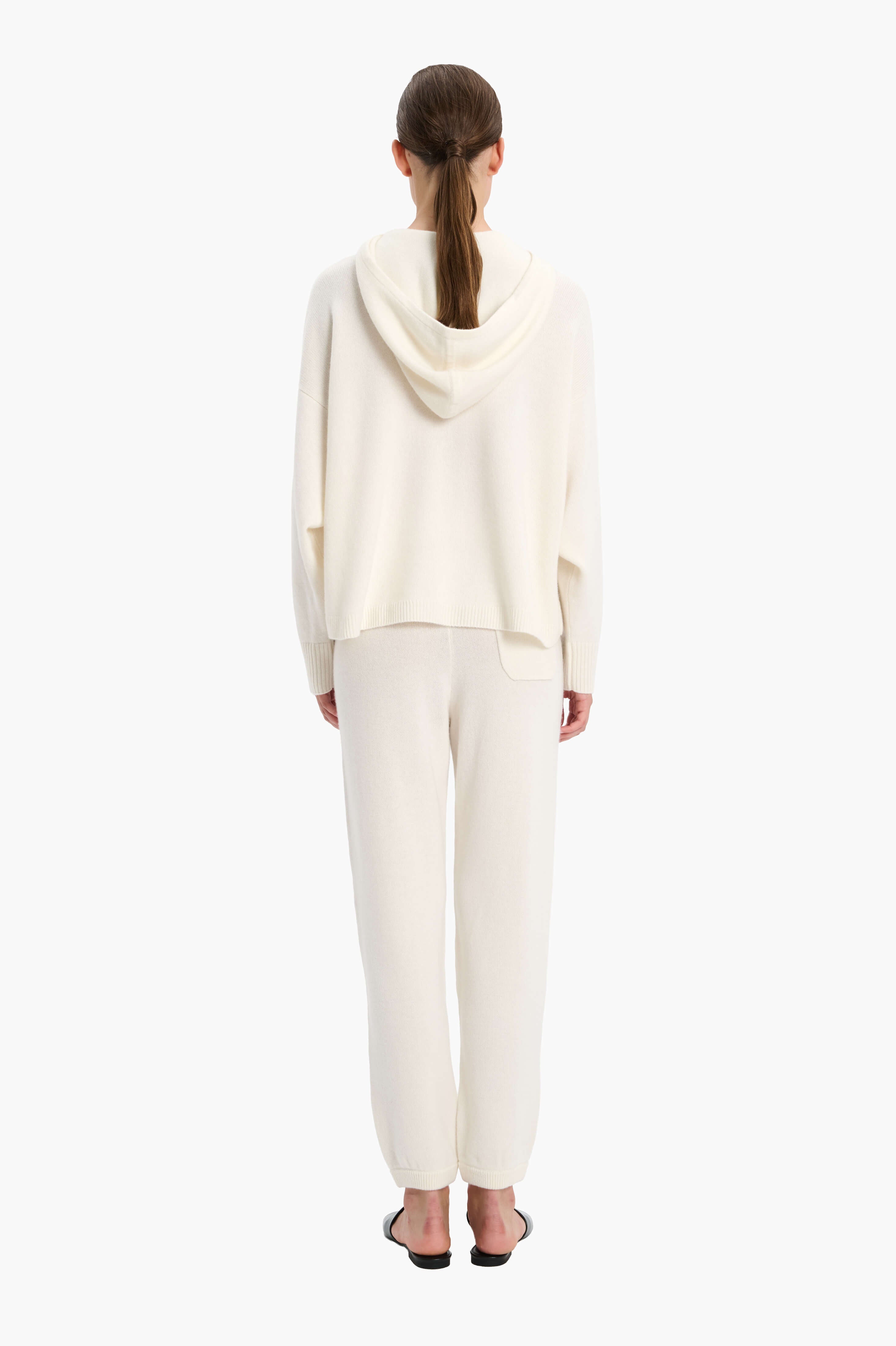 Eloise cashmere Trousers - Ivory – back view