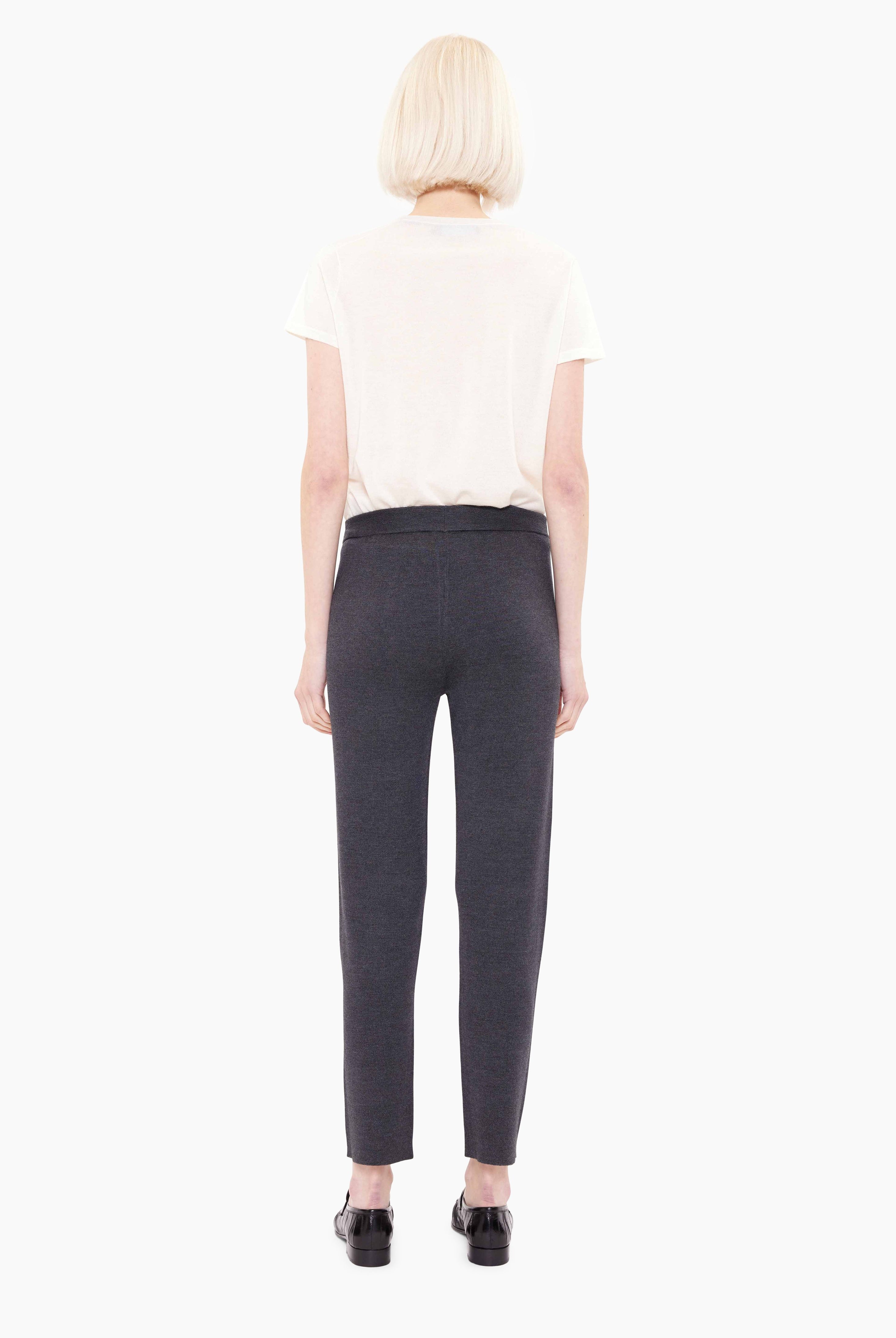 Roxy cashmere Trousers - Charcoal – back view