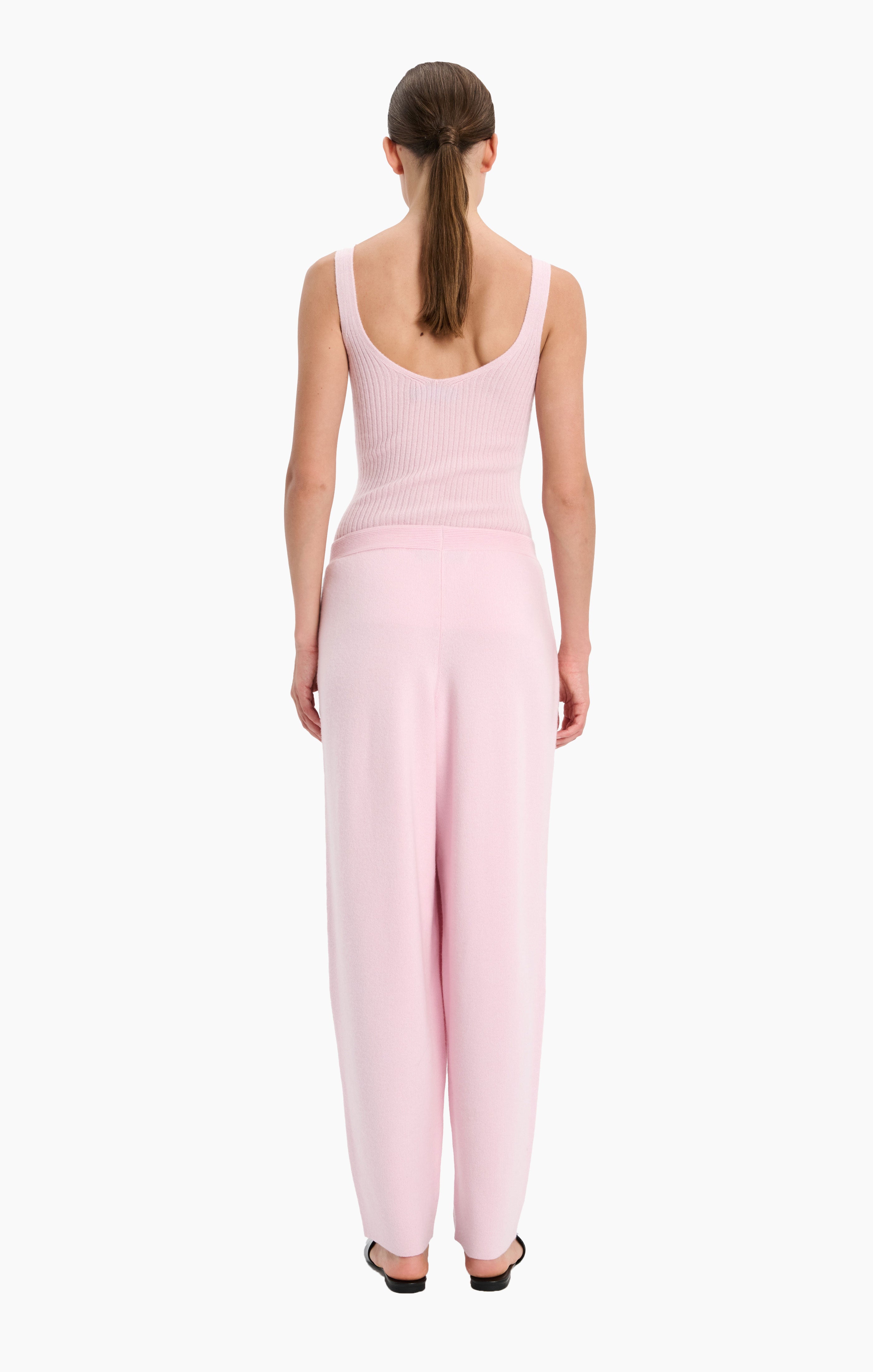 Hayden cashmere Trousers - English Rose – back view