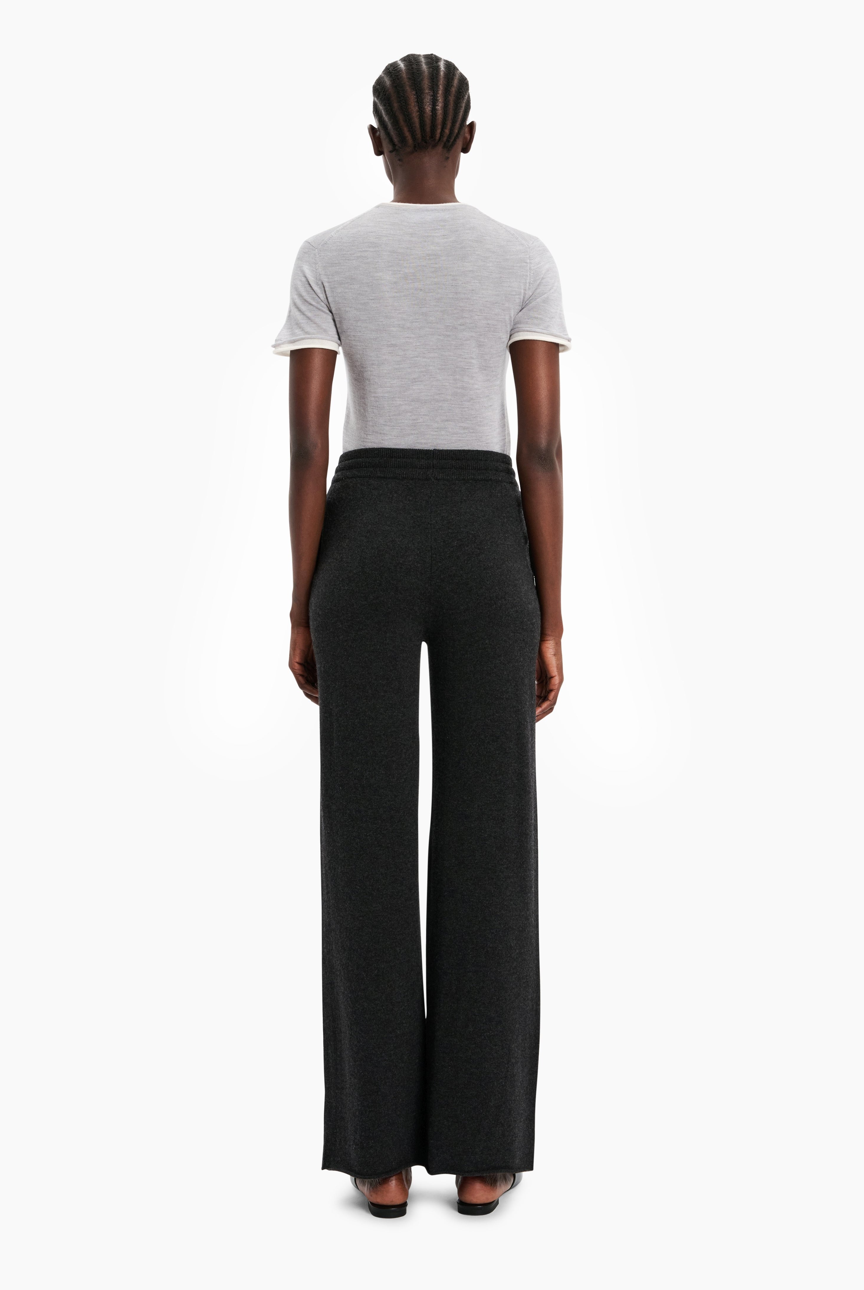 Brickwell cashmere Trousers - Dark Charcoal – back view