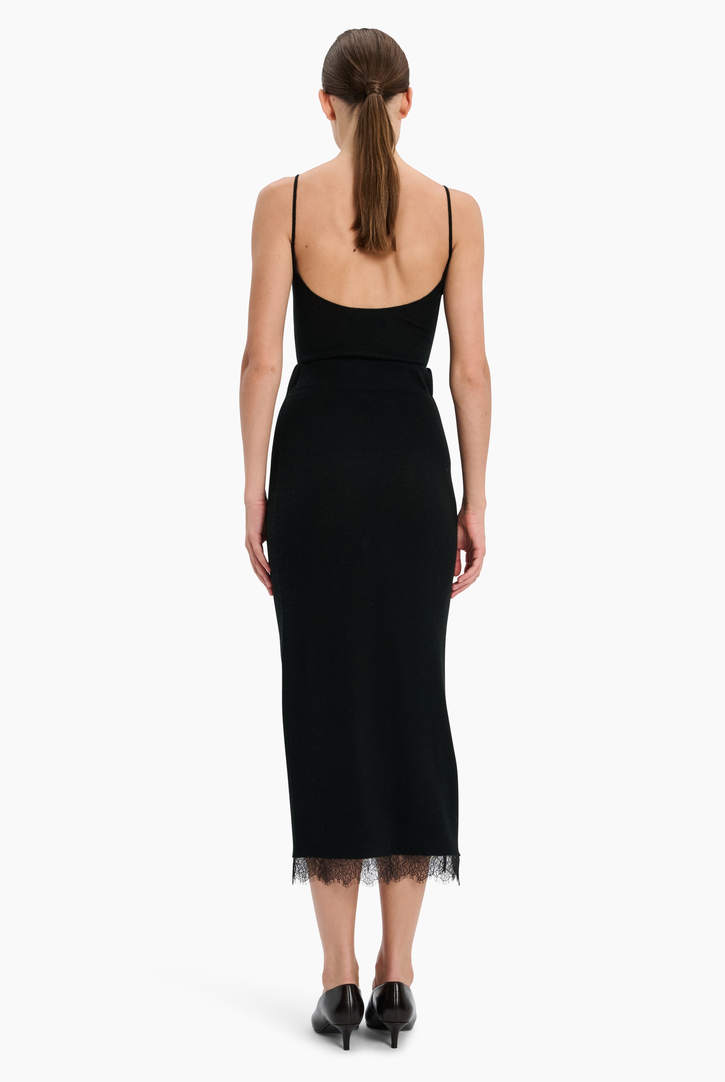 Penelopy cashmere Skirt - Black – back view