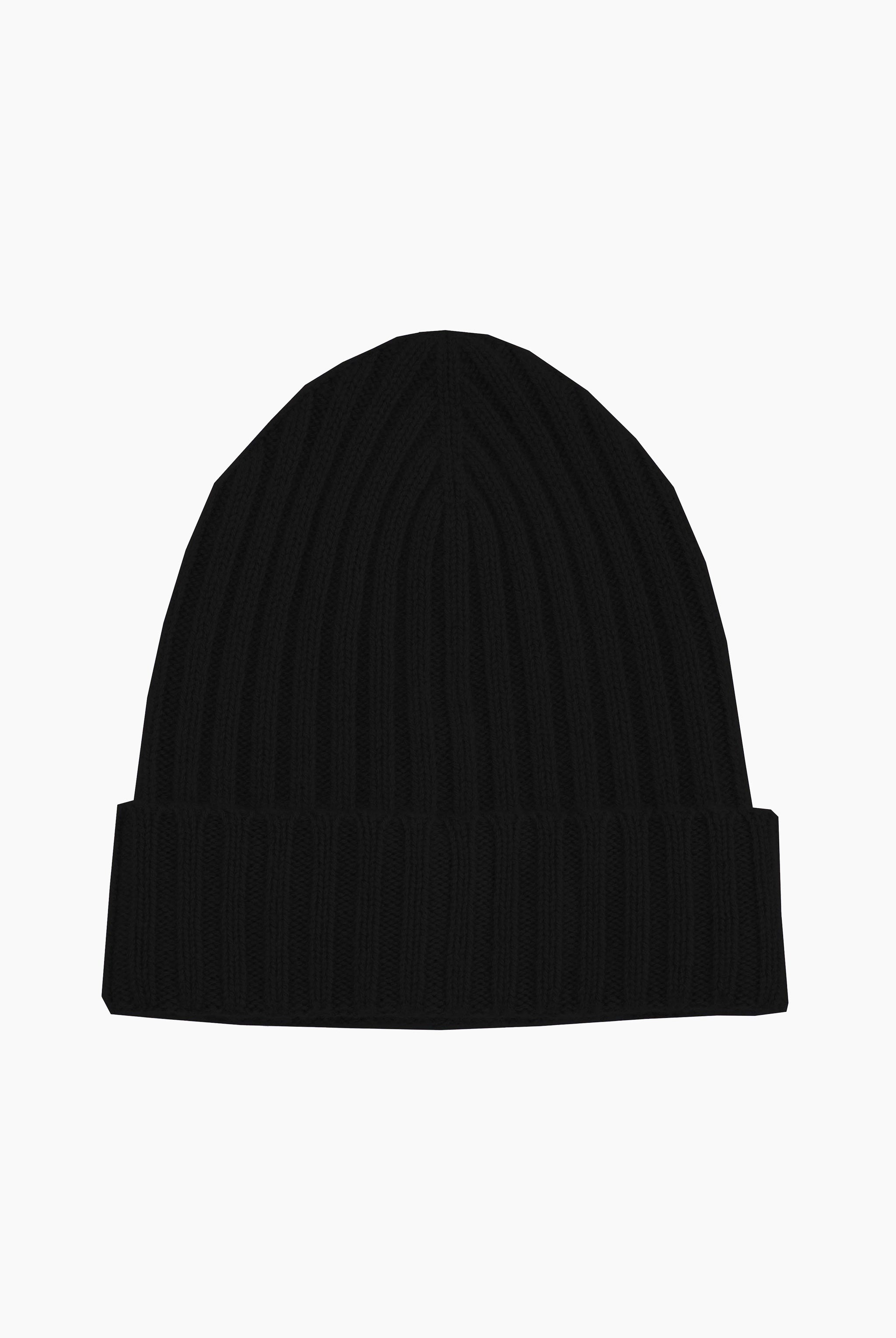 Megan cashmere Hat - Black – front view