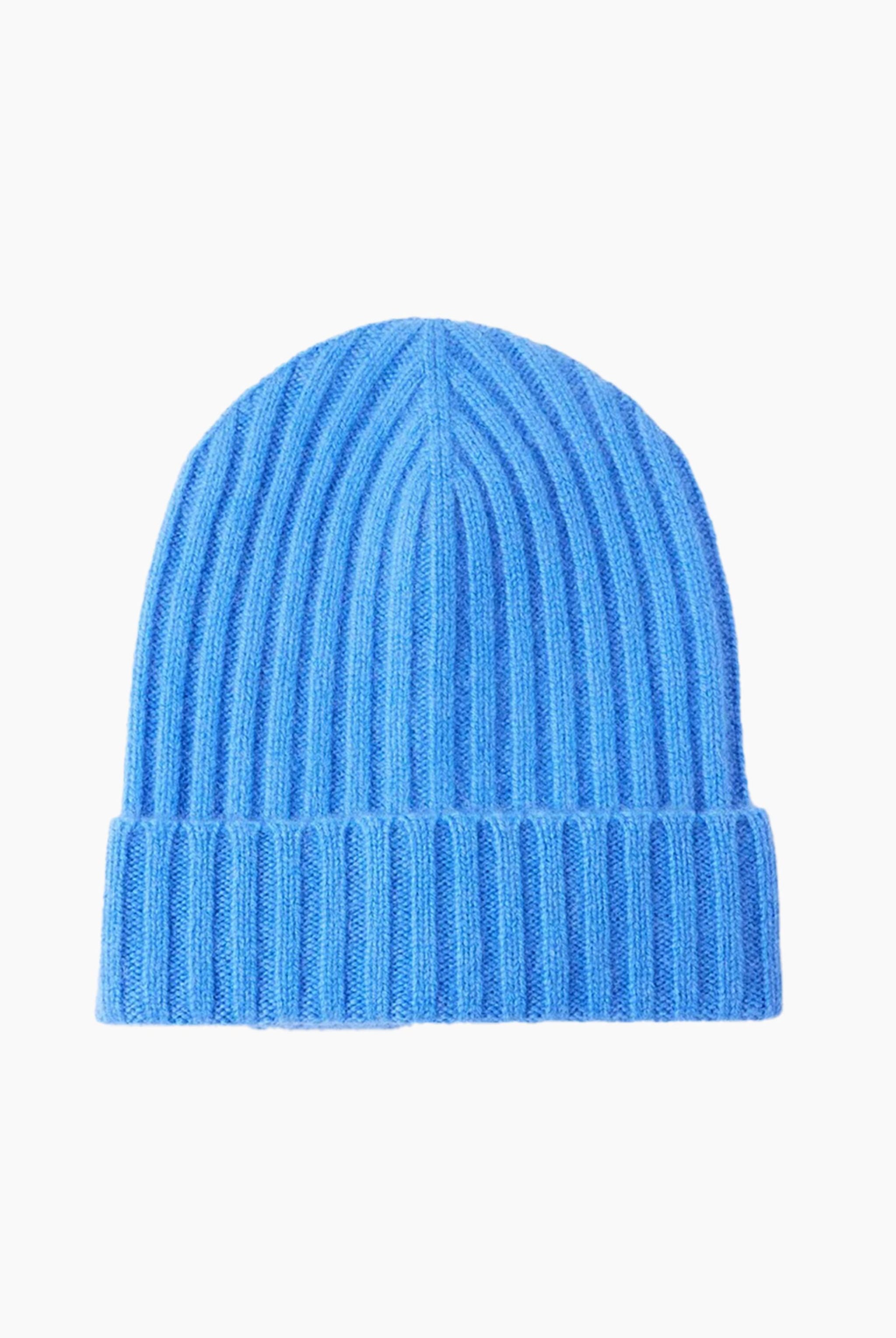 Megan cashmere Hat - Ibiza Blue – front view