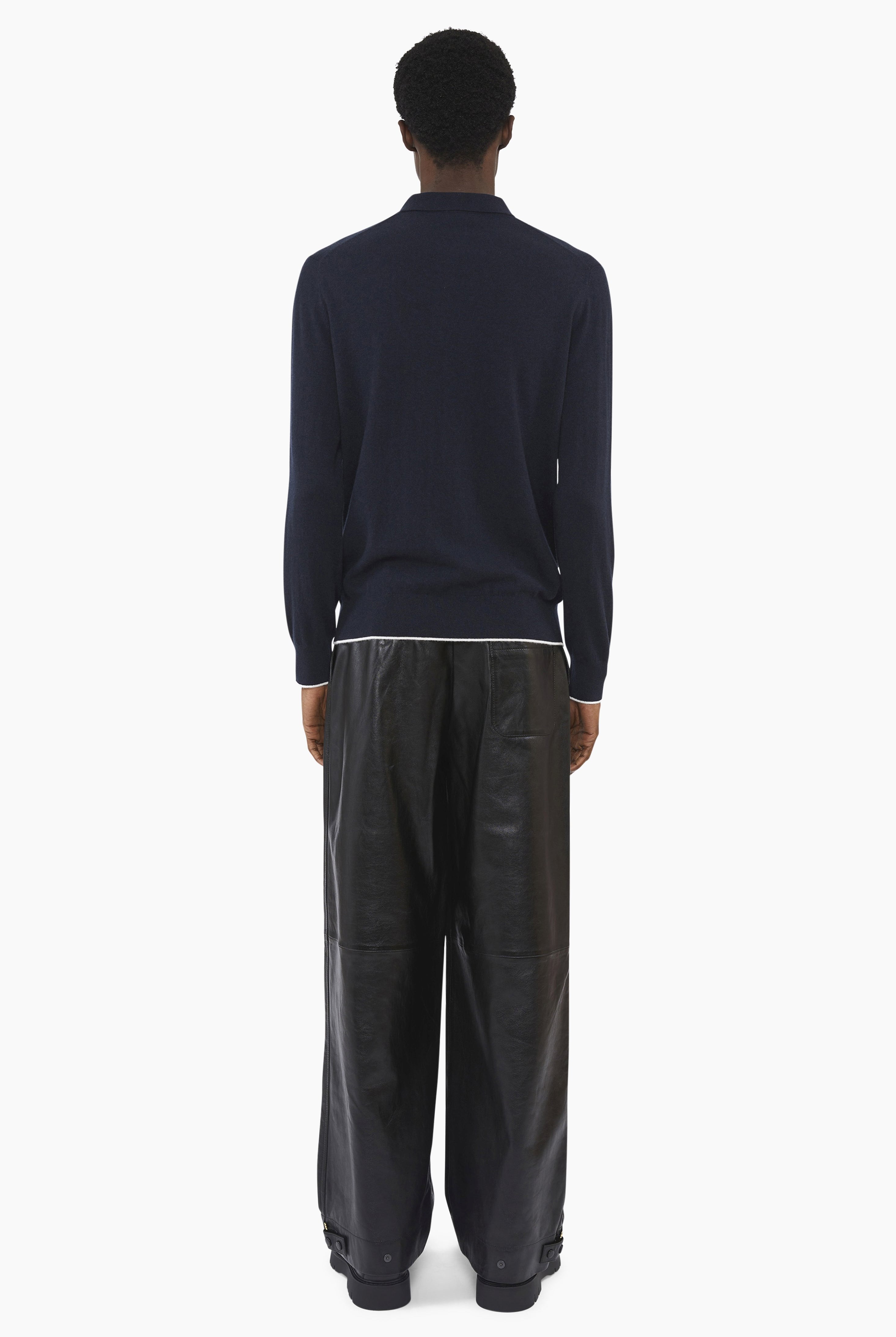 Mr Swansea cashmere Sweater - Navy – back view