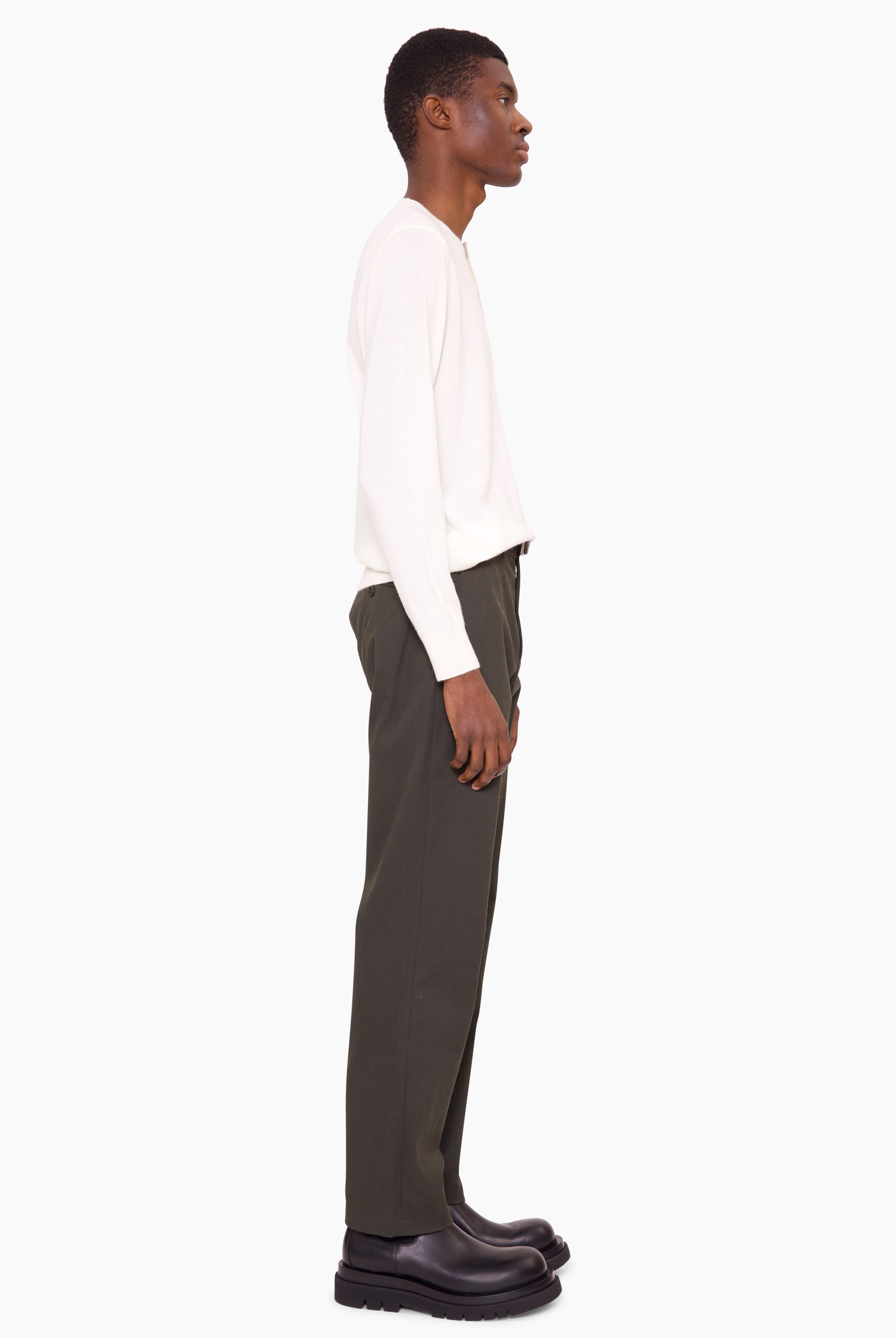 Mr Darlington cashmere Sweater - Ivory – side view