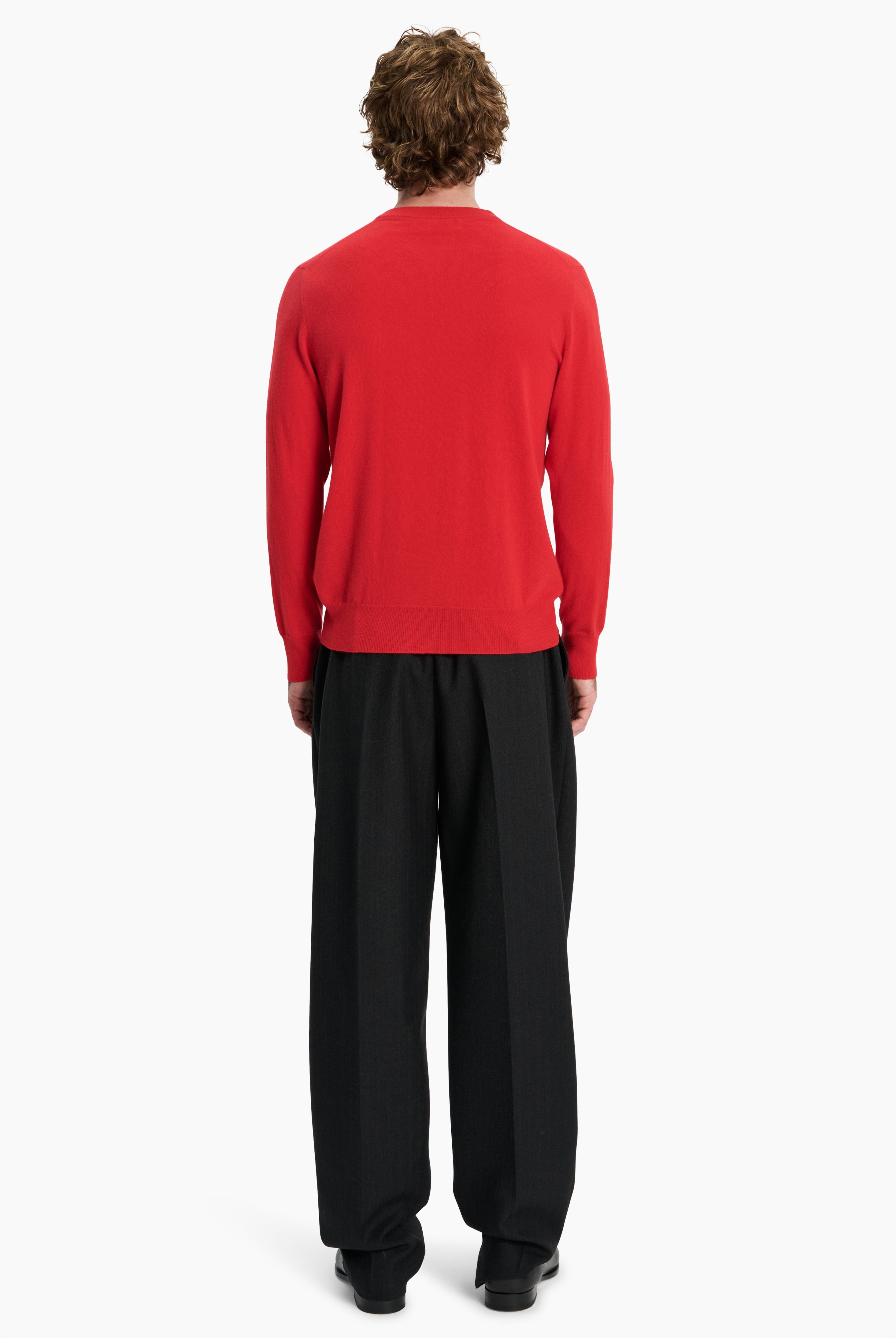 Carlos Place cashmere Sweater - Postbox Red – back view