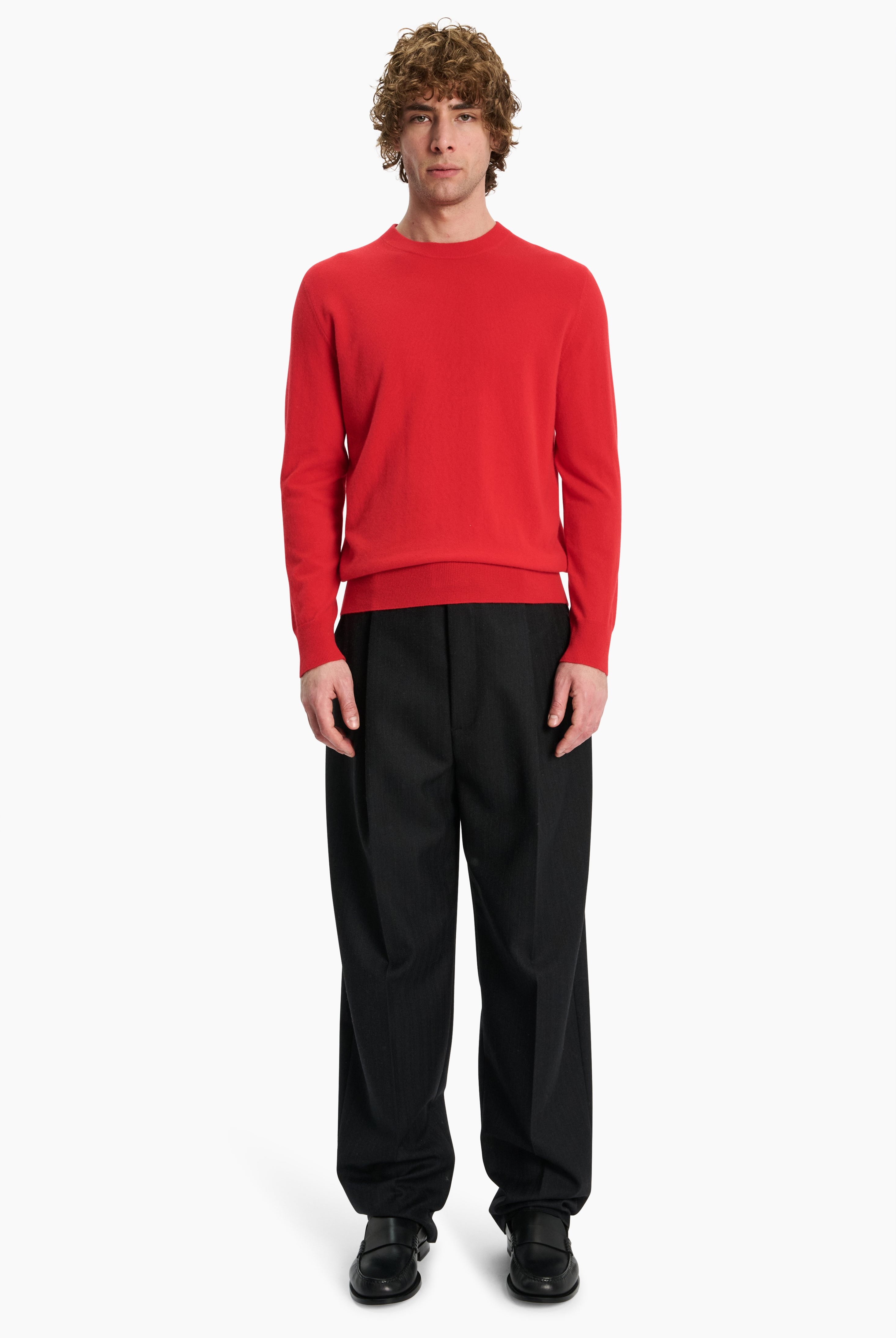 Carlos Place cashmere Sweater - Postbox Red – front view