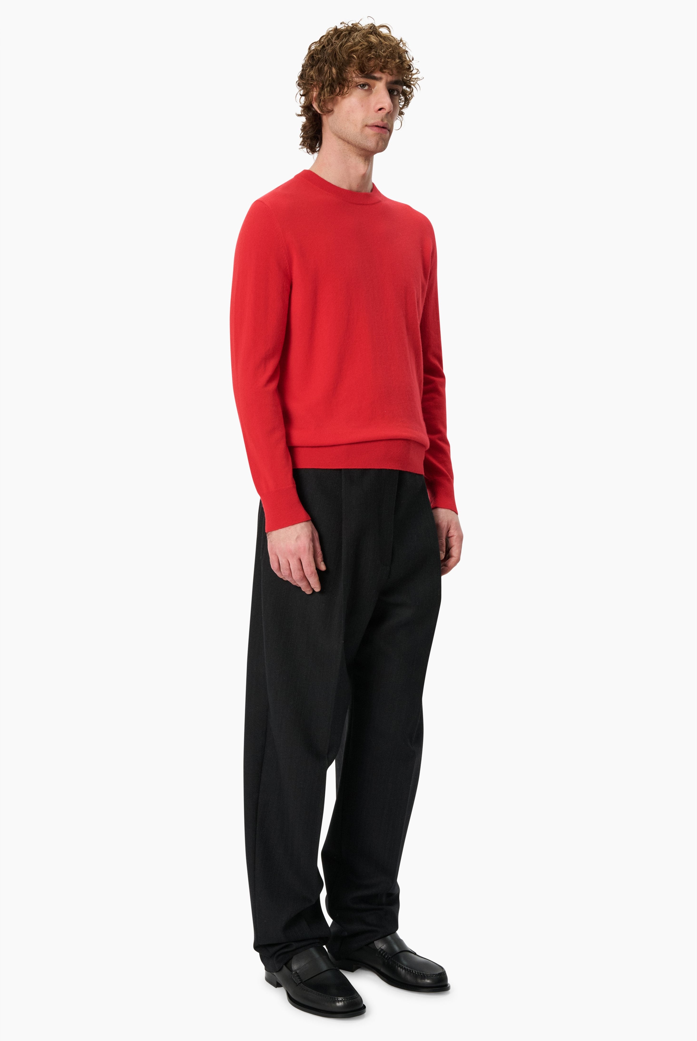 Carlos Place cashmere Sweater - Postbox Red – side view