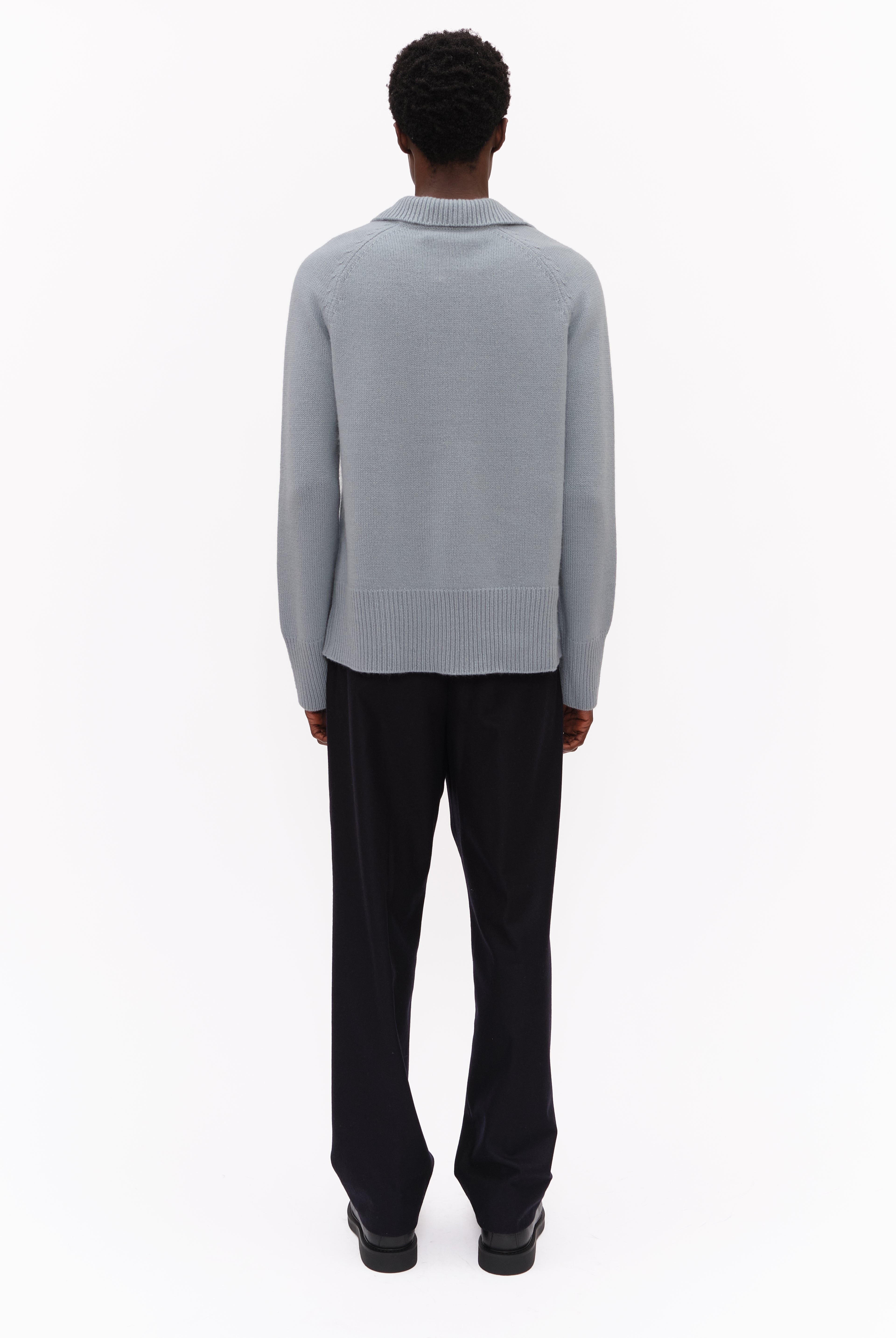 Mr Clifton Gate cashmere Sweater - Cloud – back view