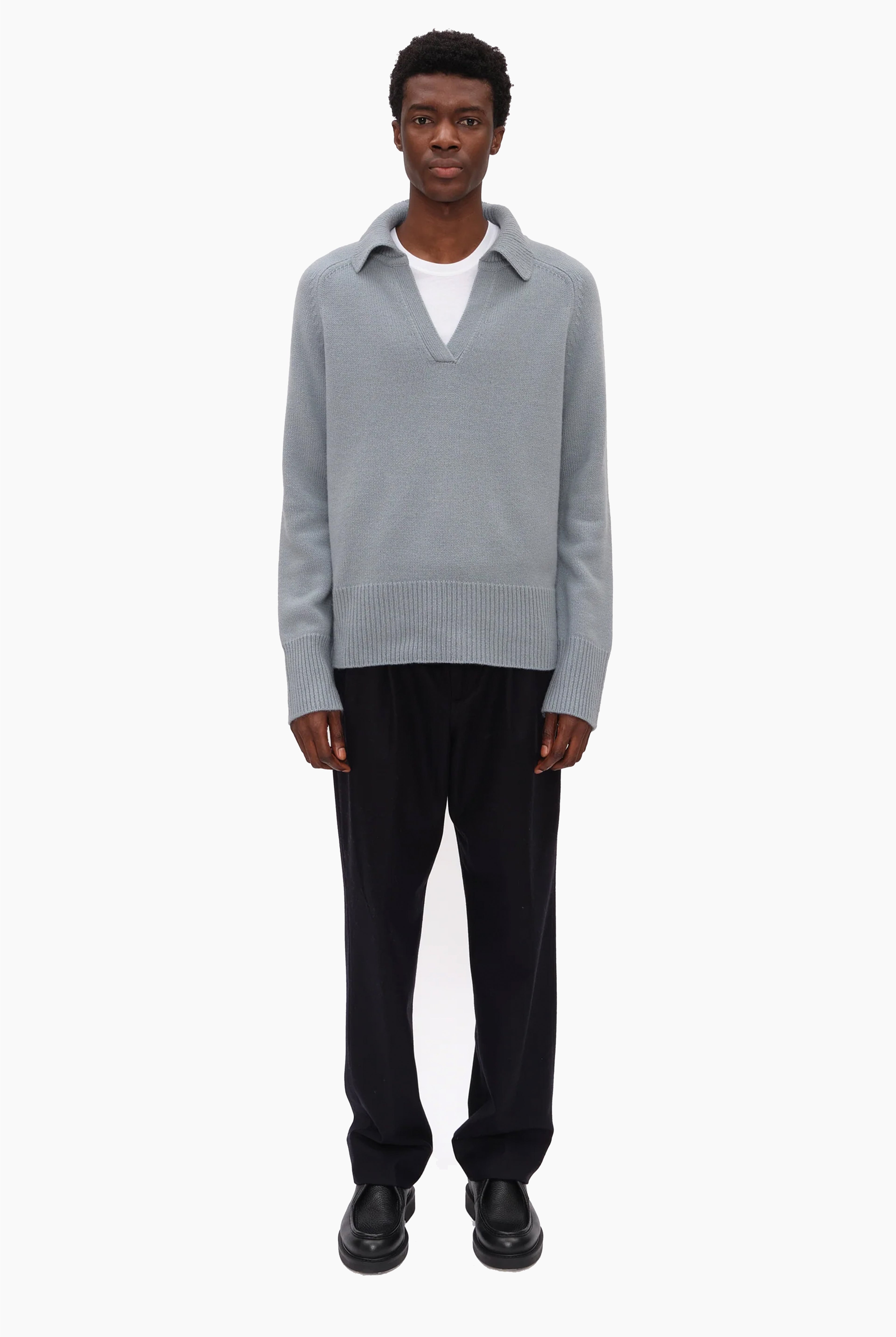 Mr Clifton Gate cashmere Sweater - Cloud – front view