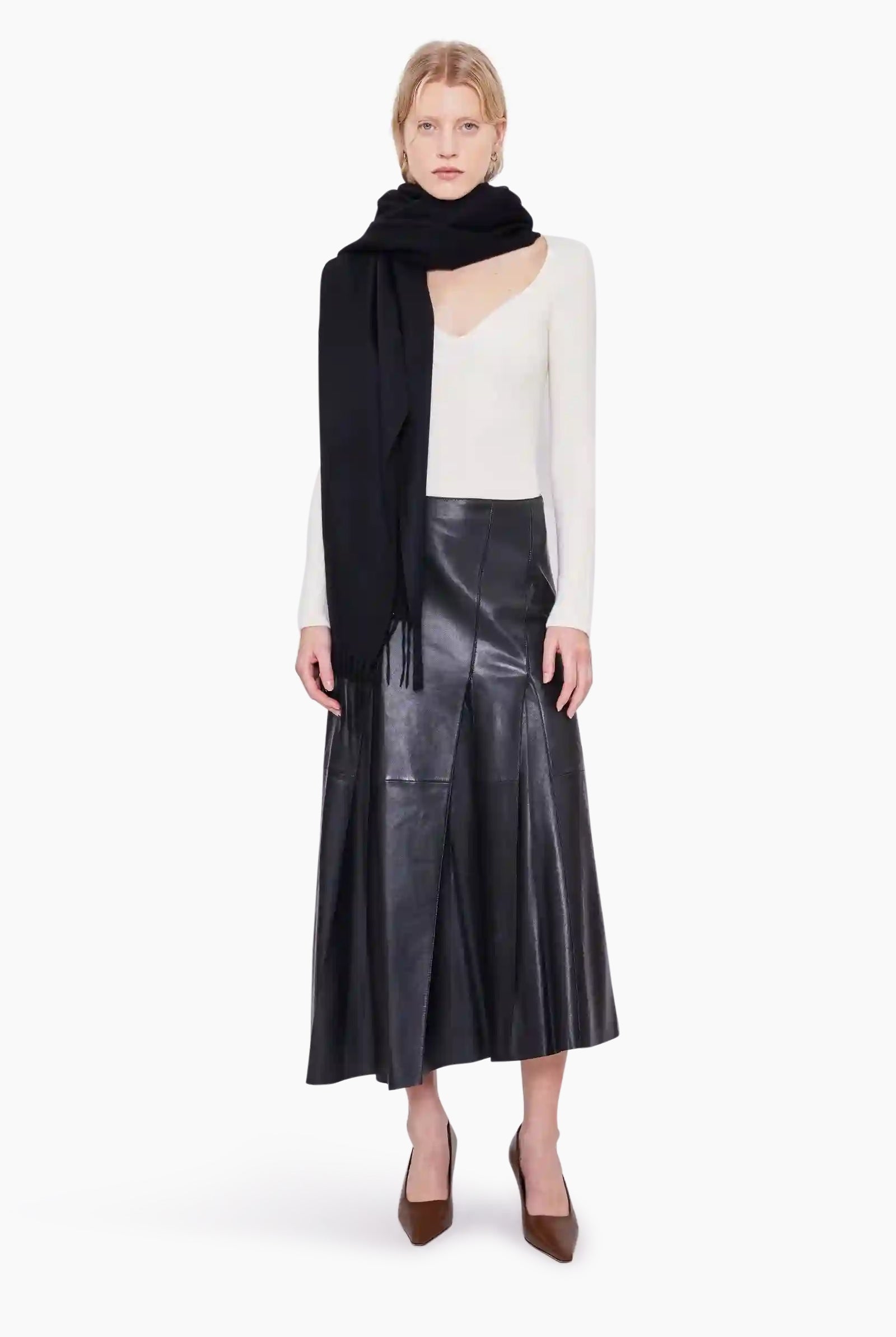 Nadia cashmere Scarf - Black