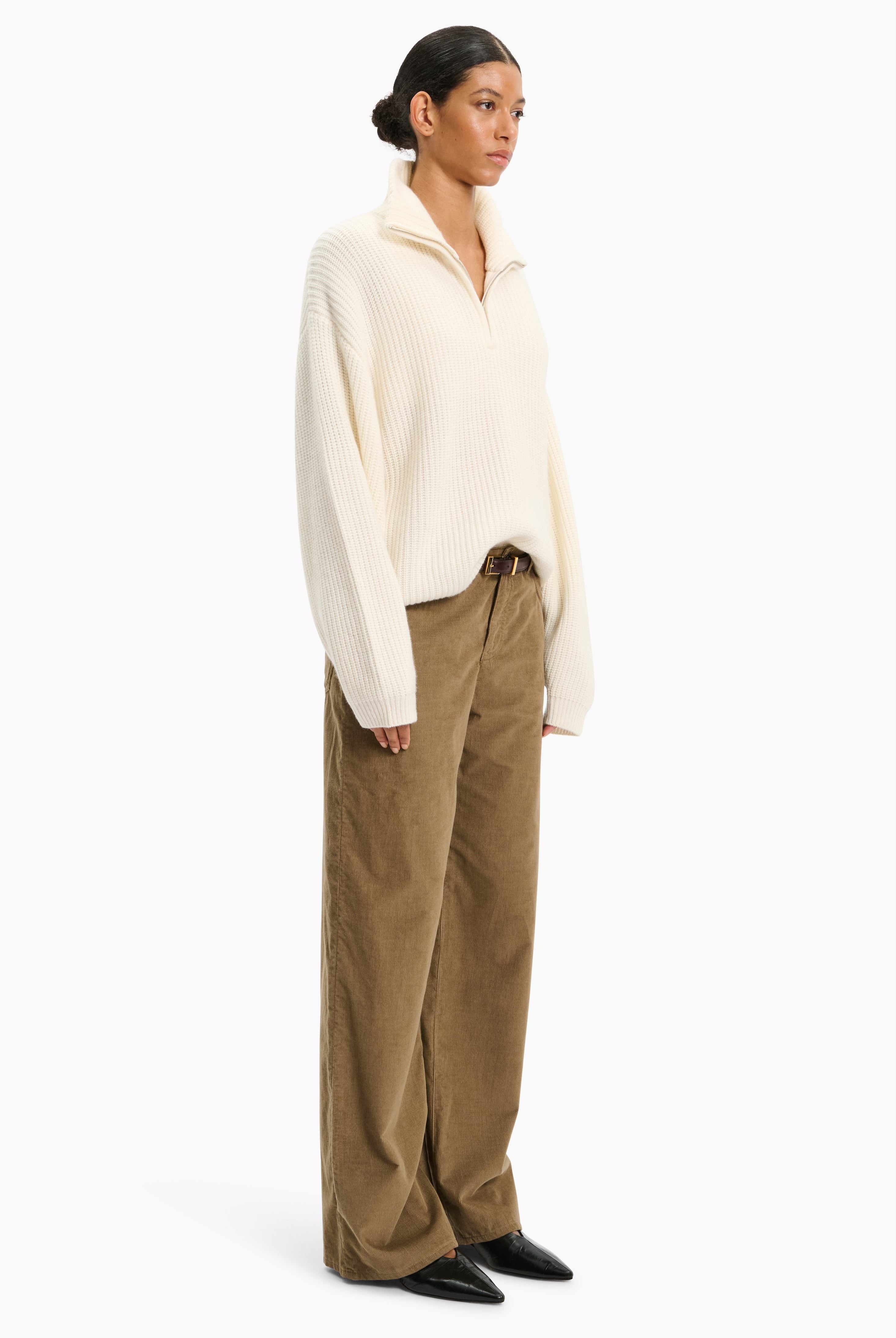 New Millie cashmere Sweater - Ivory – side view