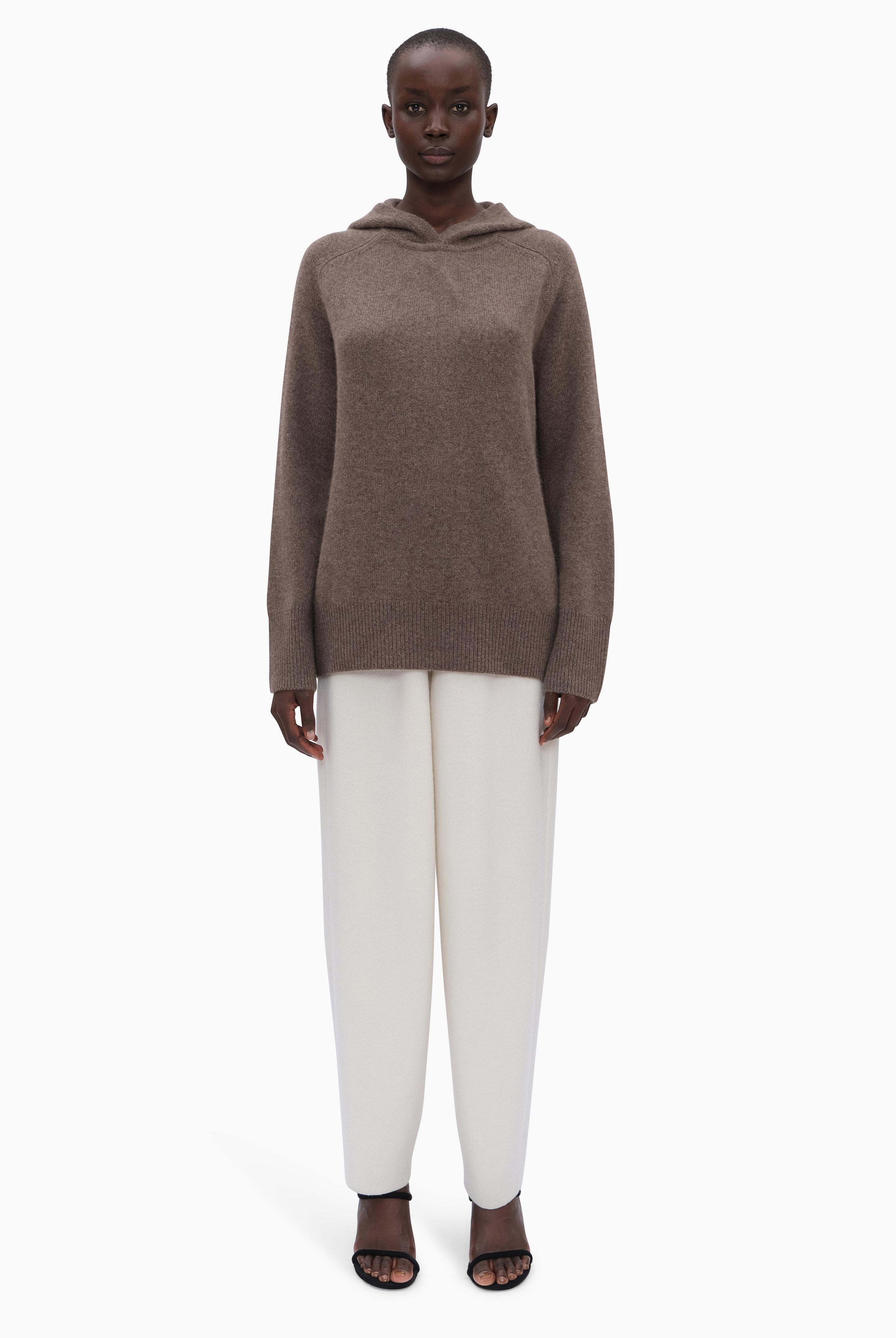 Rosalie cashmere Hoodie - Mushroom