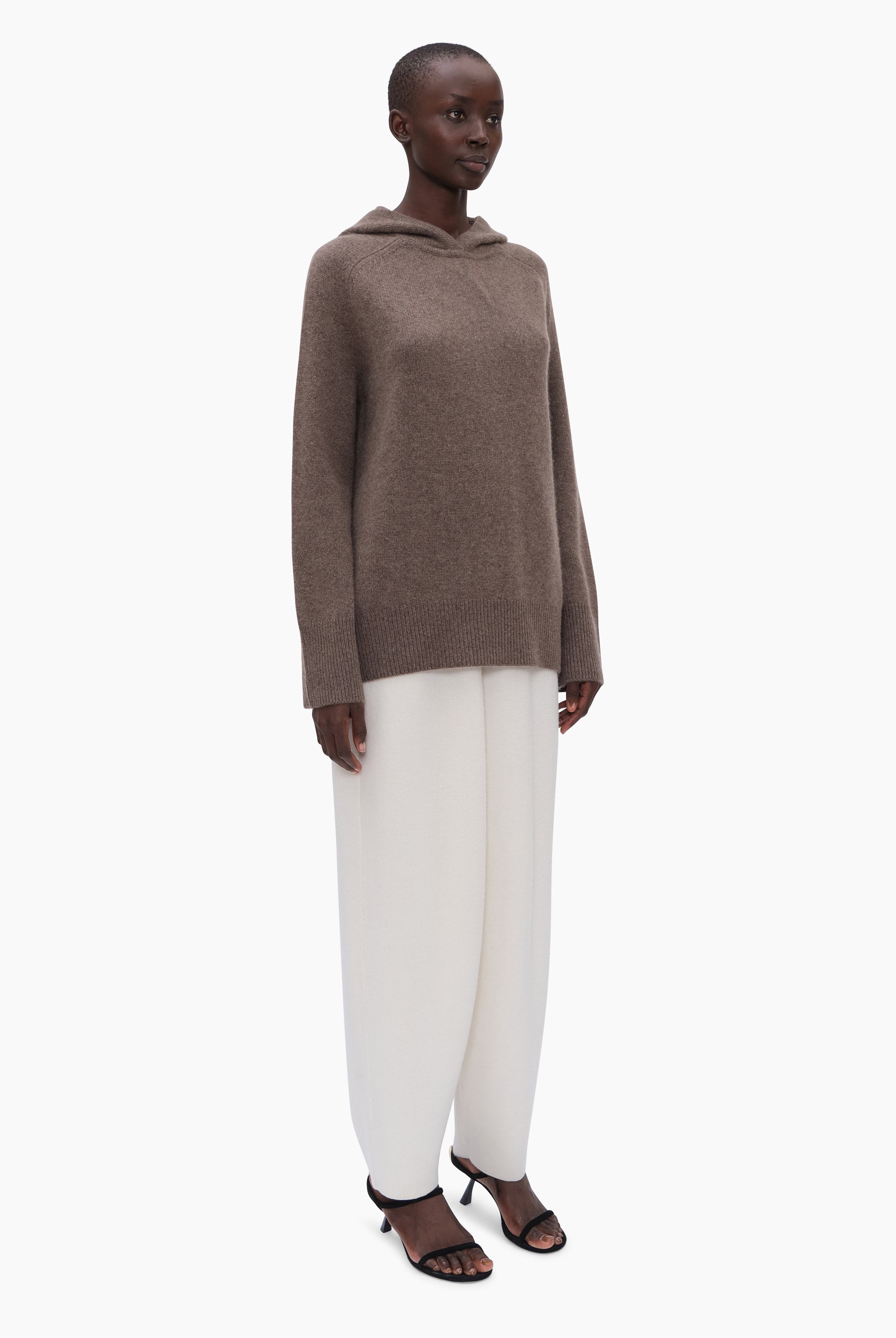 Rosalie cashmere Hoodie - Mushroom