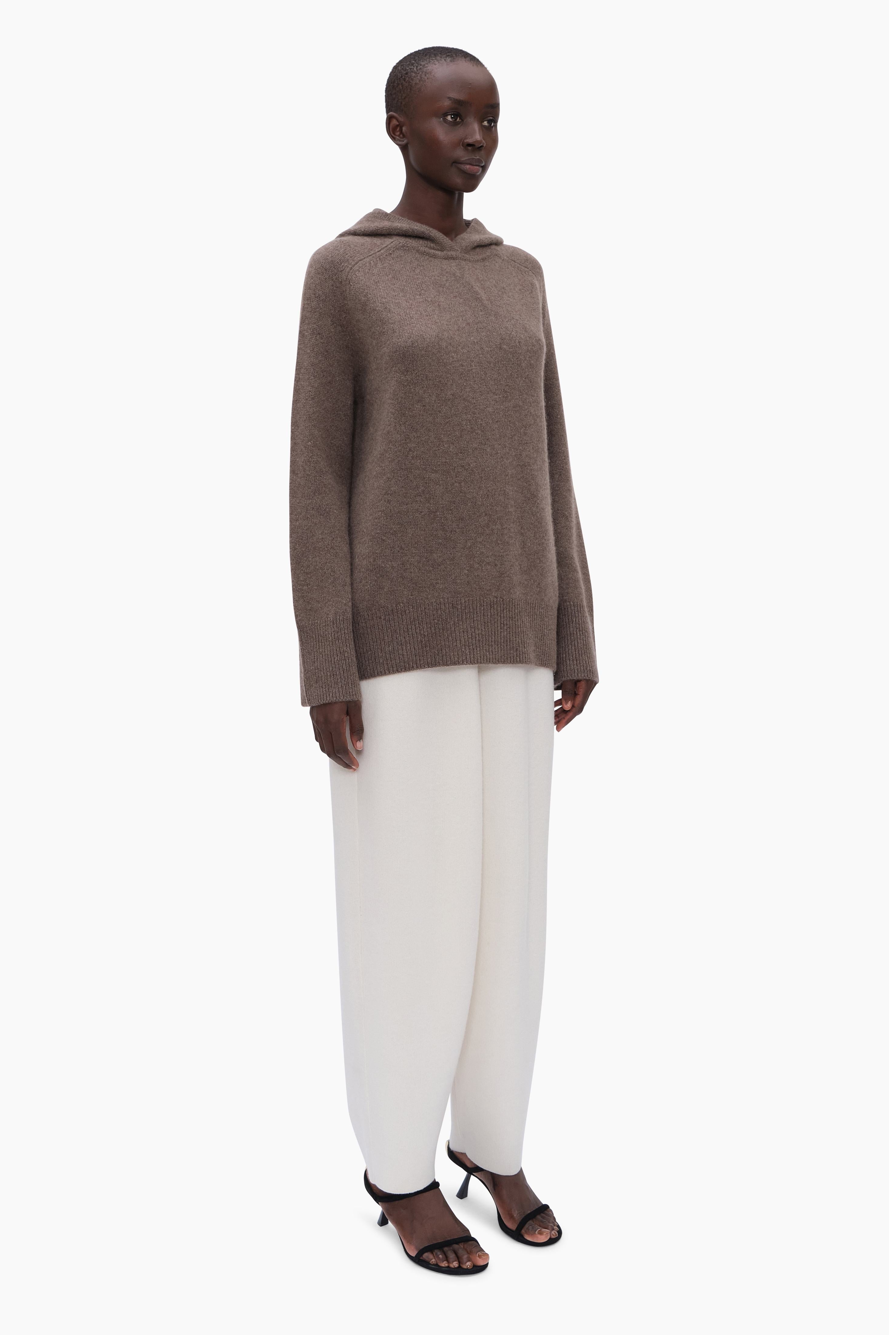 Rosalie cashmere Hoodie - Mushroom