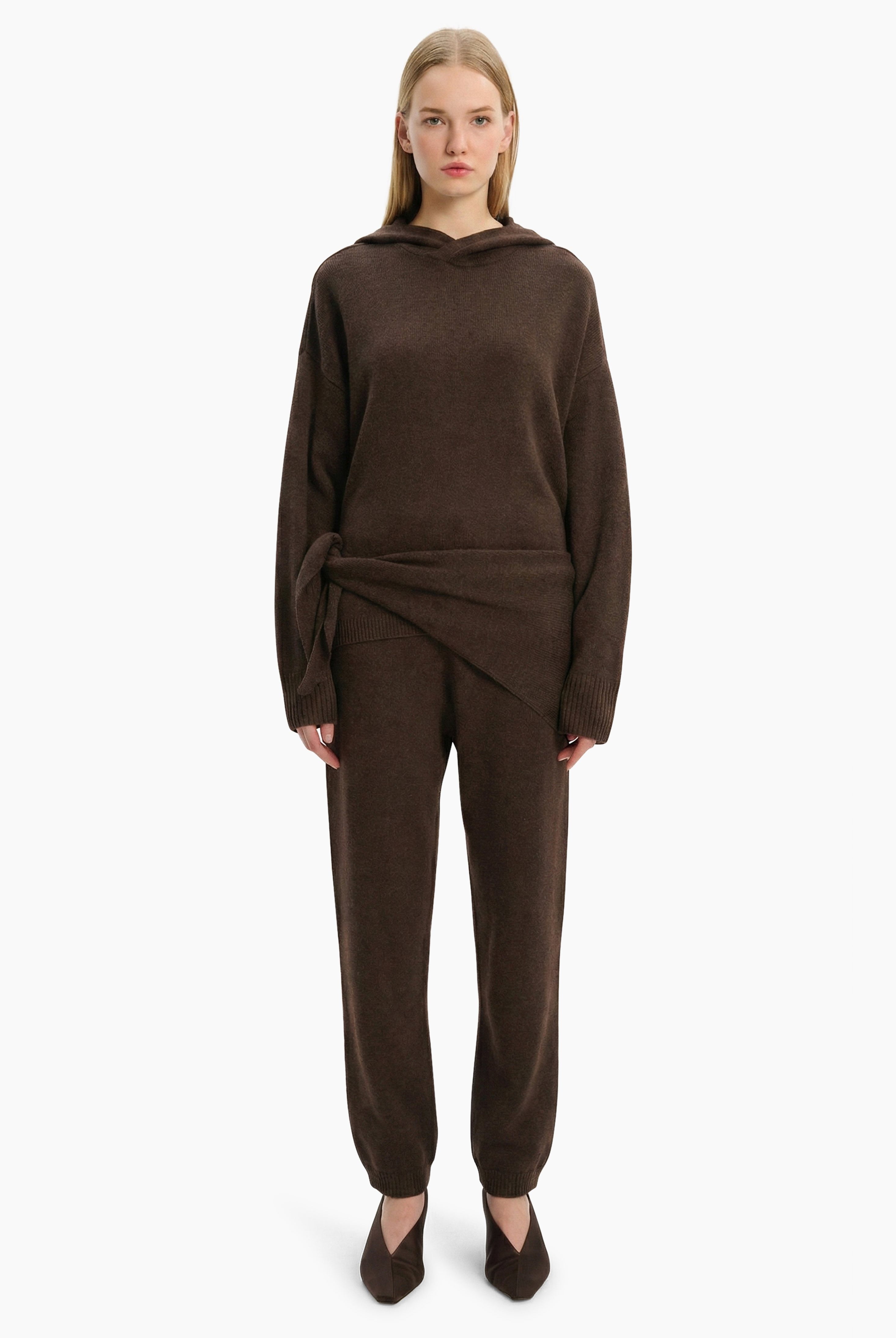 Sarah cashmere Sweater - Ebony – front view