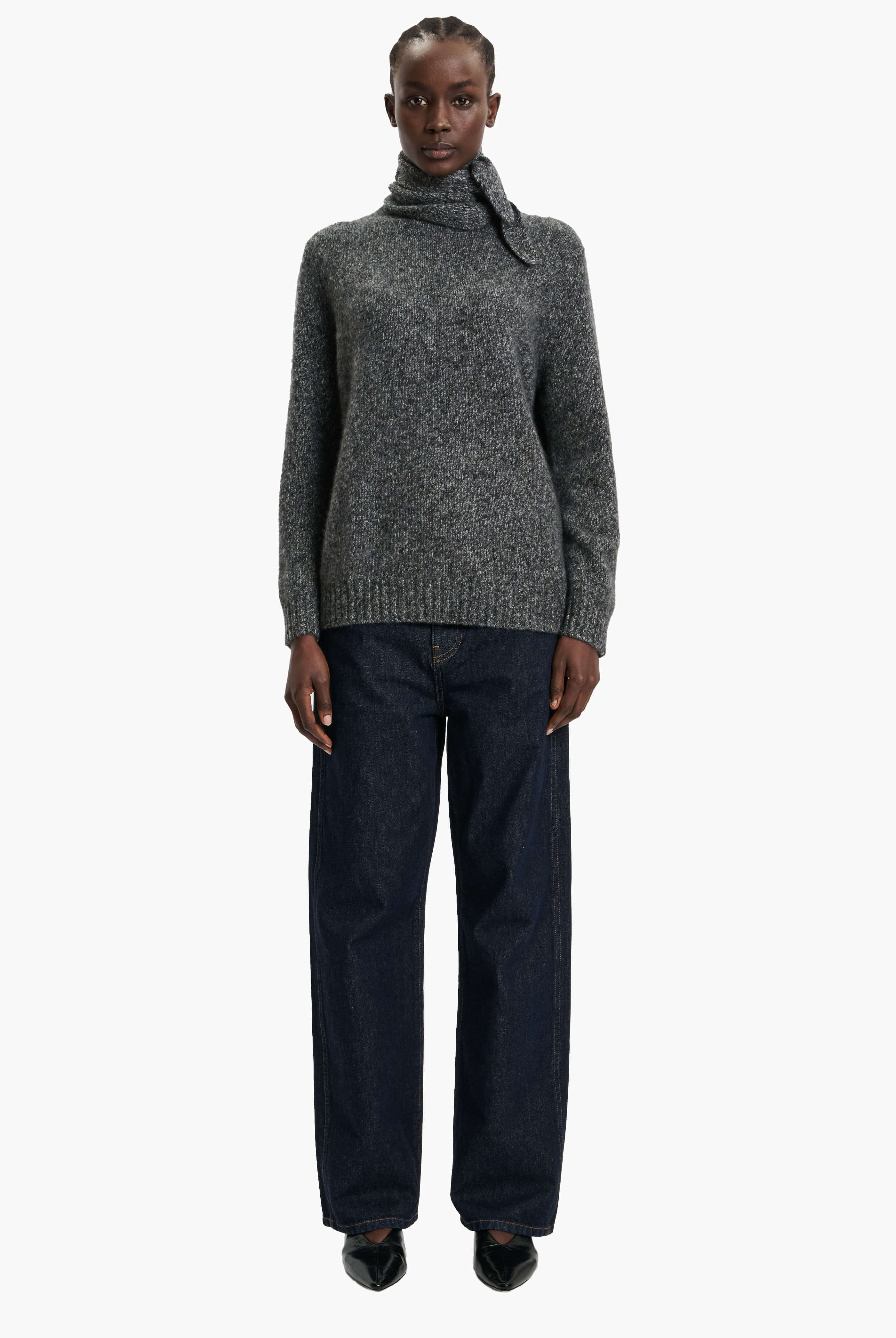 Verona cashmere Sweater with Scarf - Gallant – front view