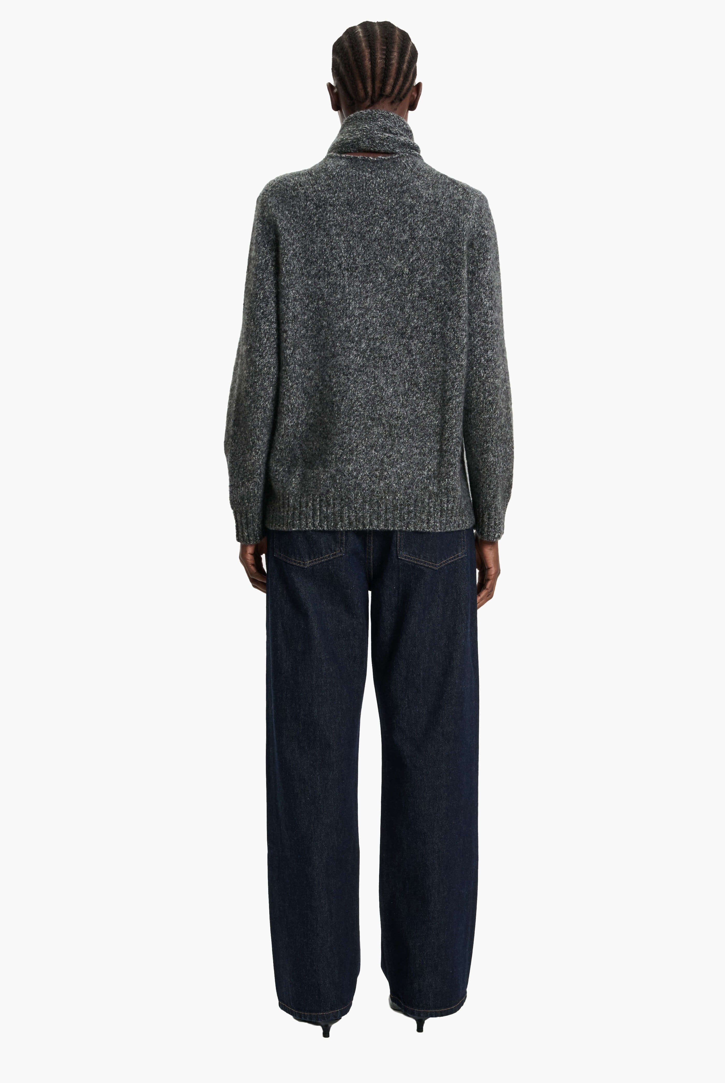 Verona cashmere Sweater with Scarf - Gallant – back view