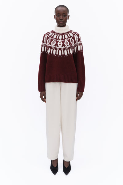 Whistler - Ivory & New Burgundy