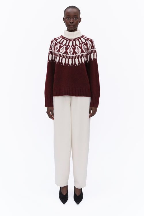 Whistler - Ivory & New Burgundy