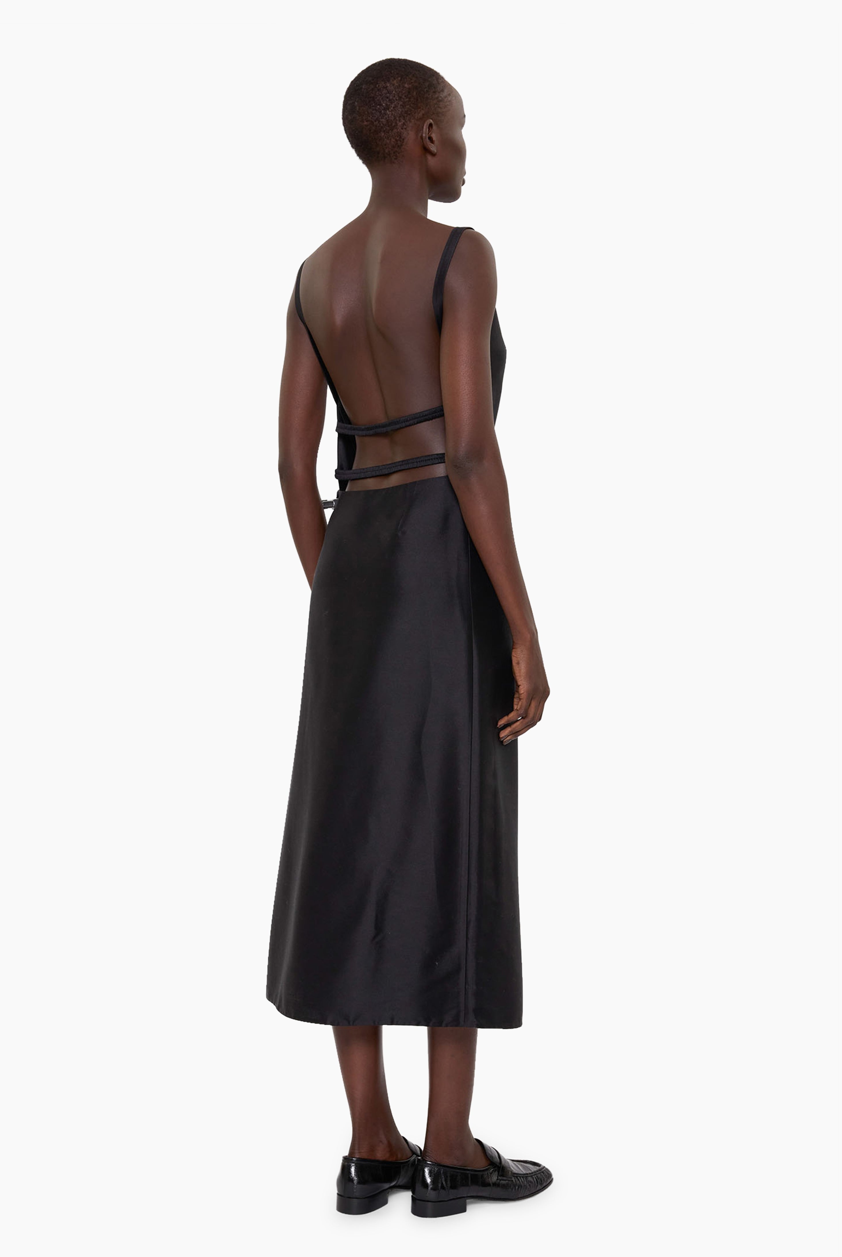 Isadora cashmere Dress - Black – back view