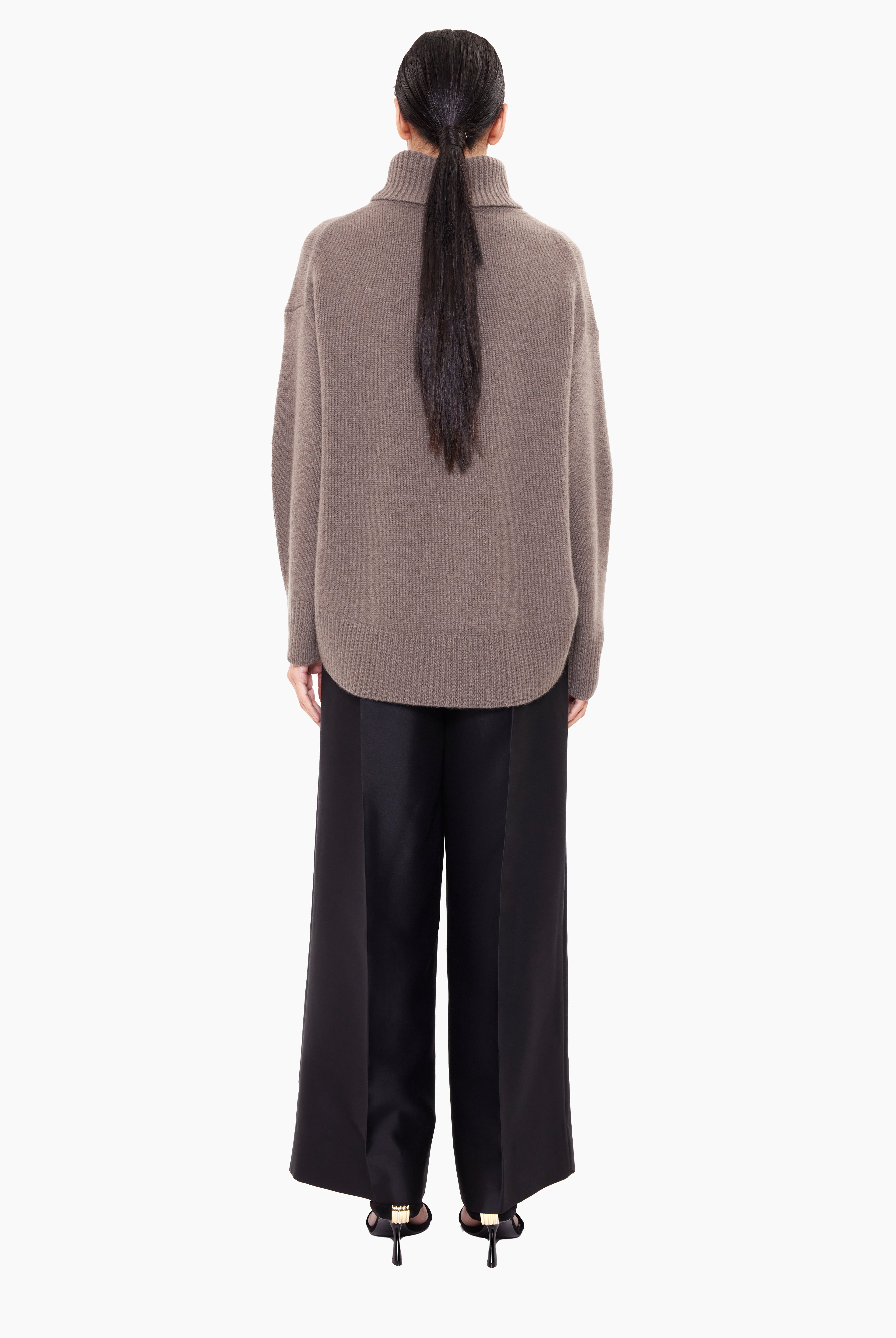 New Melody cashmere Trousers - Black – back view