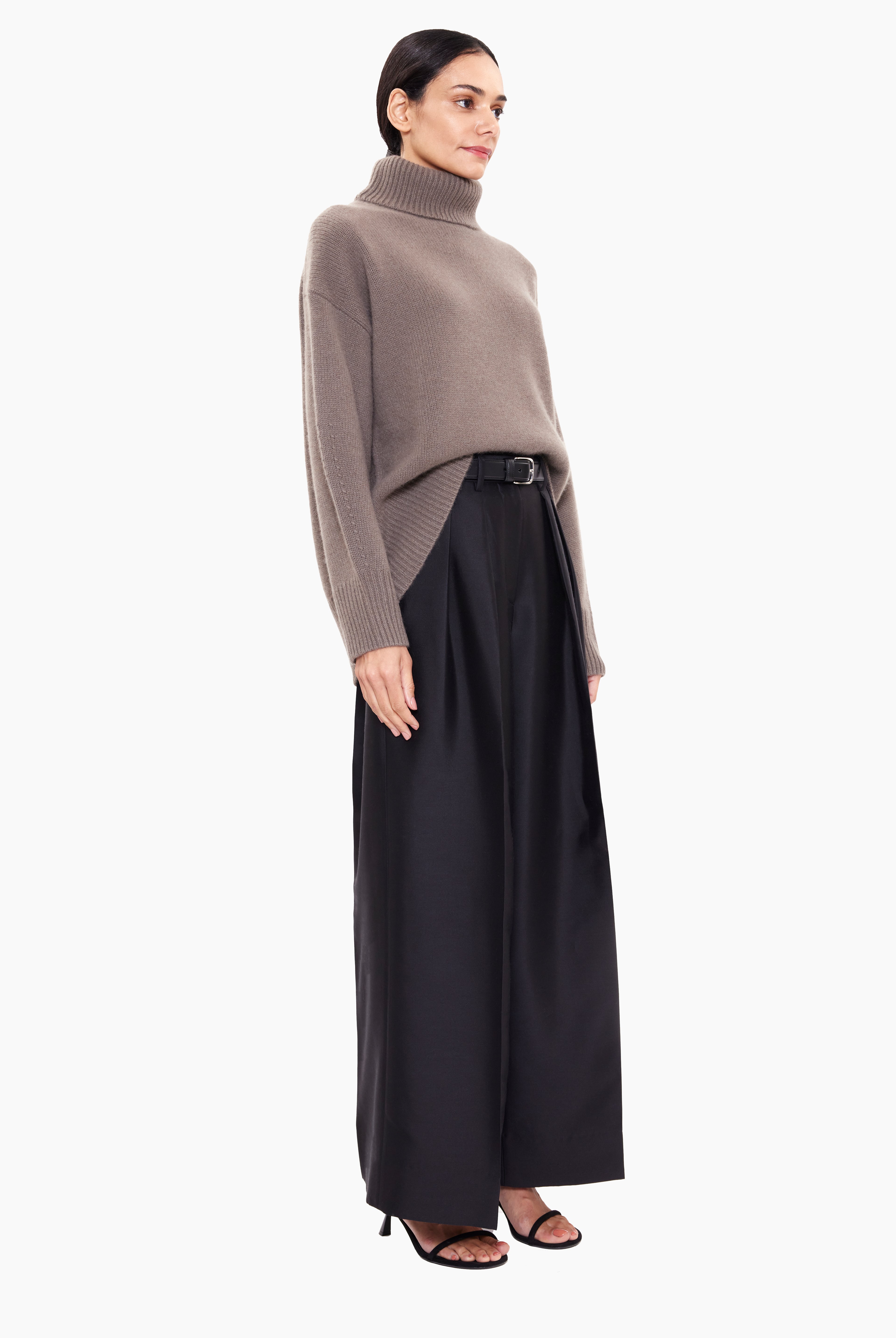 New Melody cashmere Trousers - Black – side view