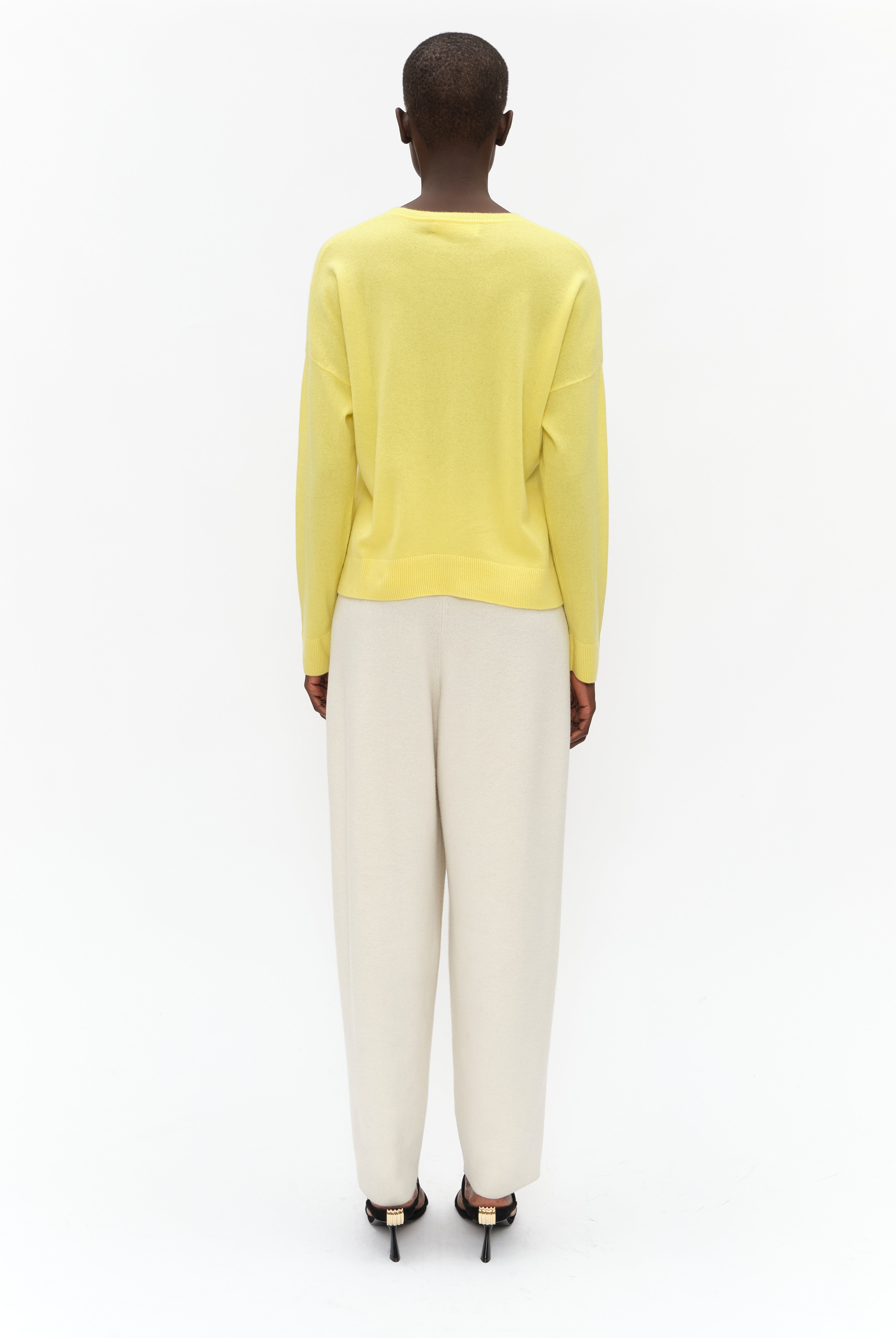 Annie cashmere Sweater - Limon – back view