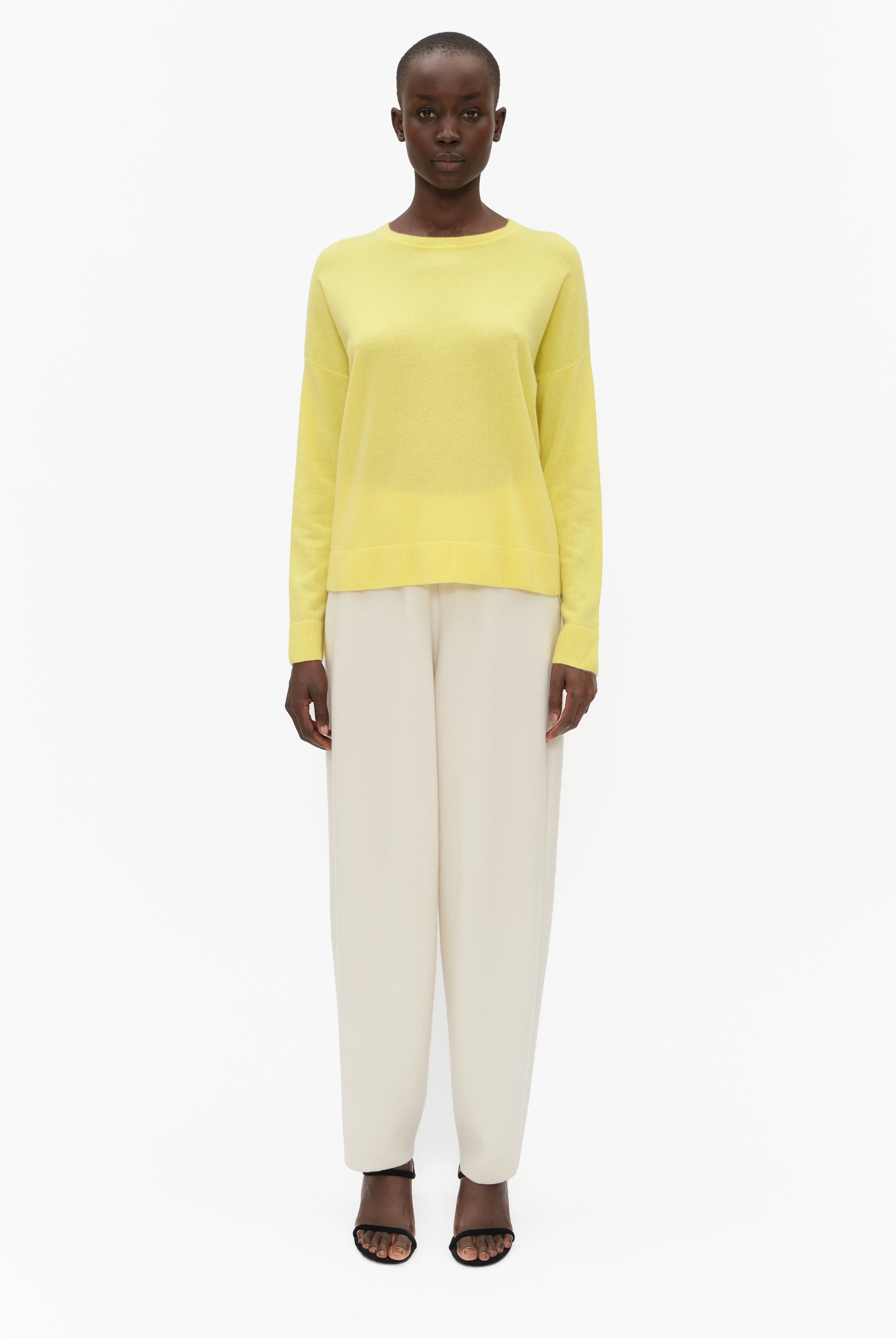 Annie cashmere Sweater - Limon – front view