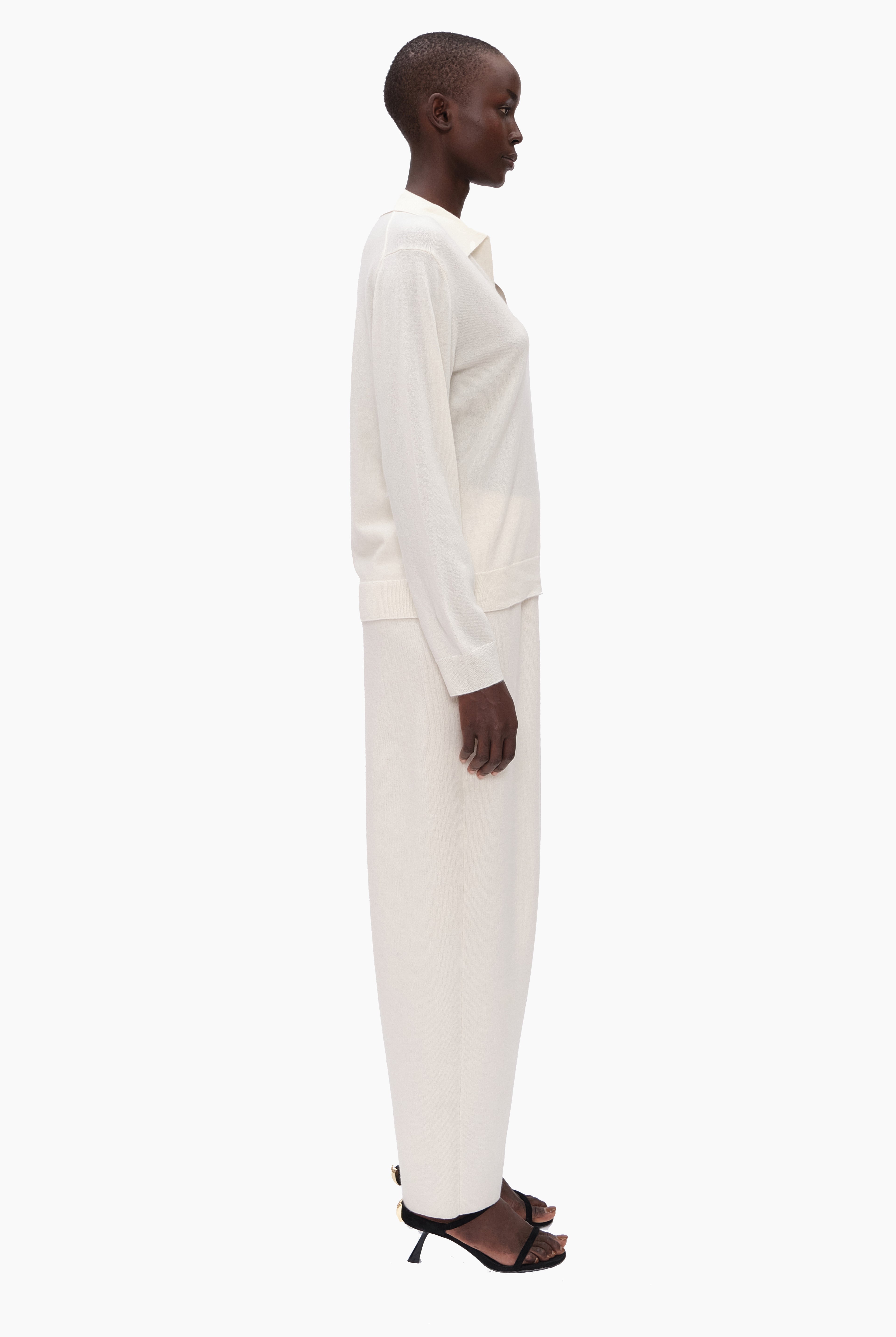 Canterbury cashmere Sweater - Ivory – side view
